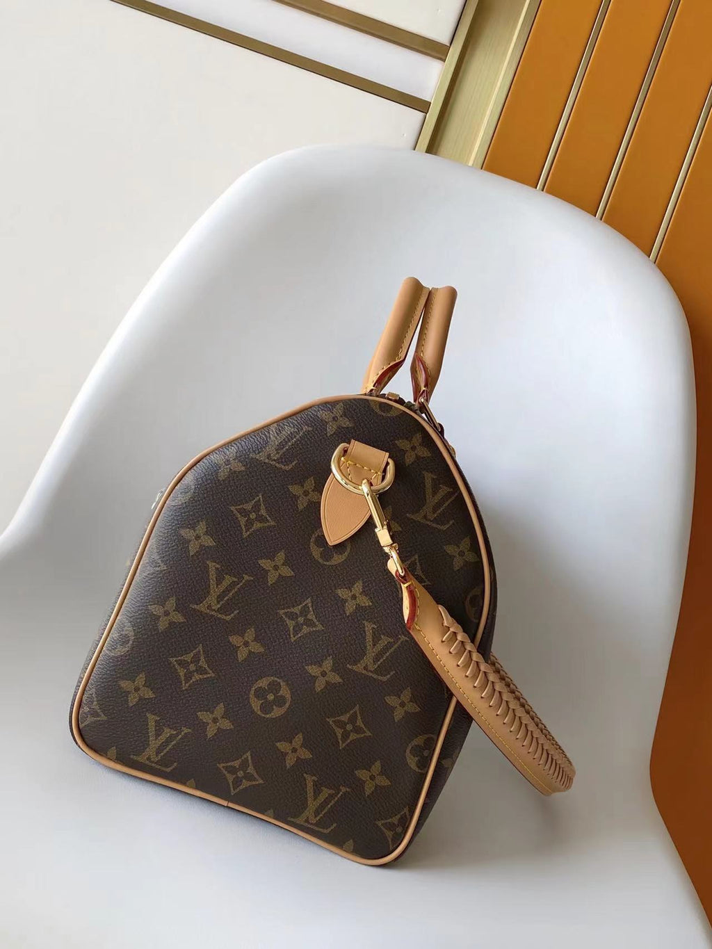 LV Speedy Soft 30 Boho Brown Green Monogram Canvas GHW
