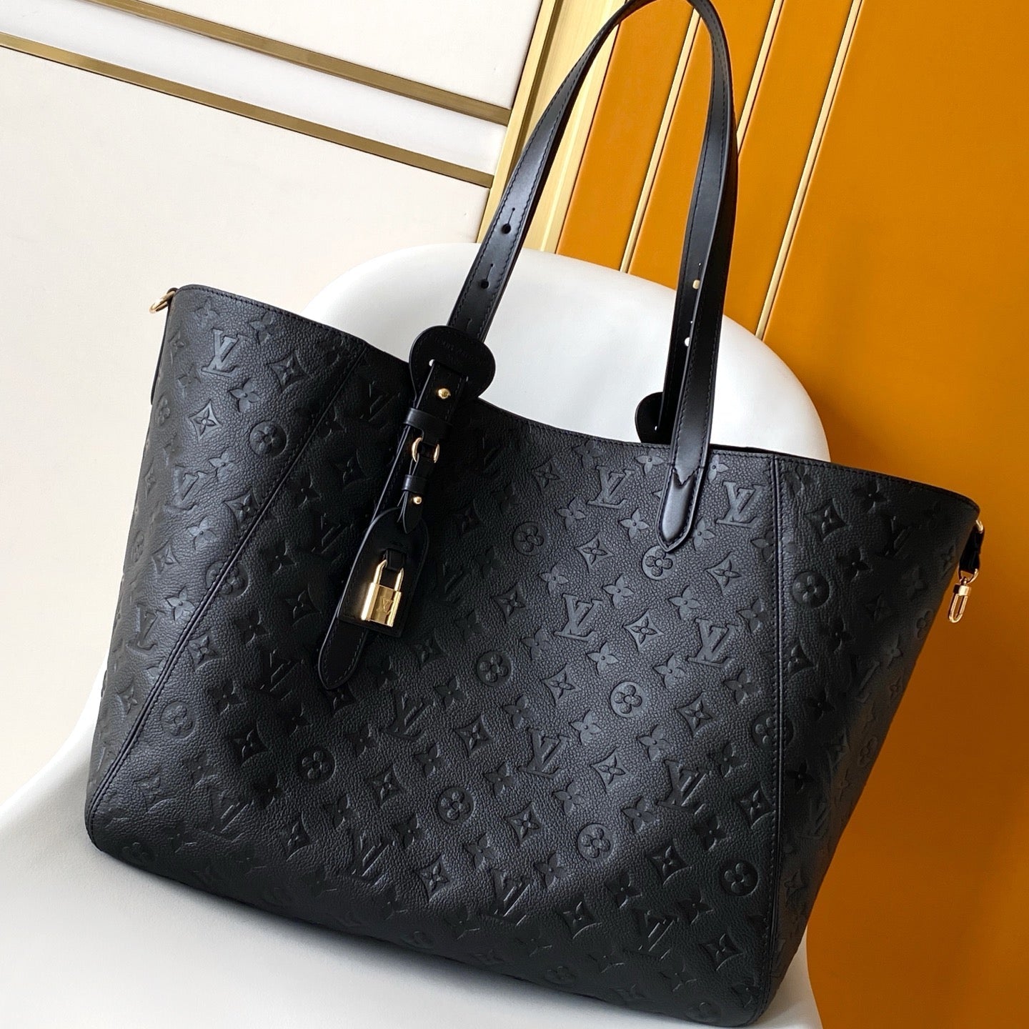 LV All In One PM Black Embossed Monogram Empreinte Cowhide 268414