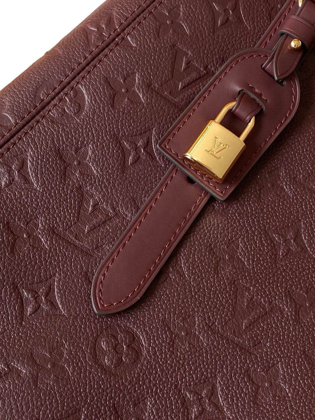 LV All In One PM Burgundy Embossed Monogram Empreinte Cowhide 268416
