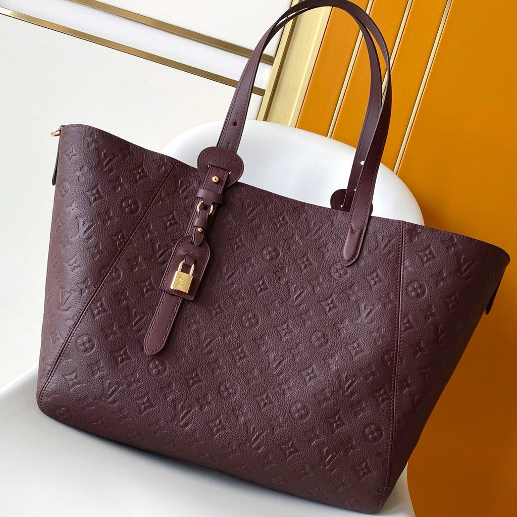 LV All In One PM Burgundy Embossed Monogram Empreinte Cowhide 268416