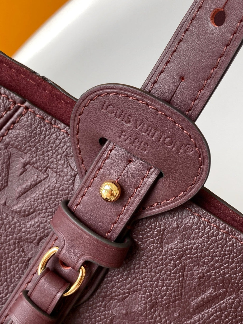LV All In One PM Burgundy Embossed Monogram Empreinte Cowhide 268416