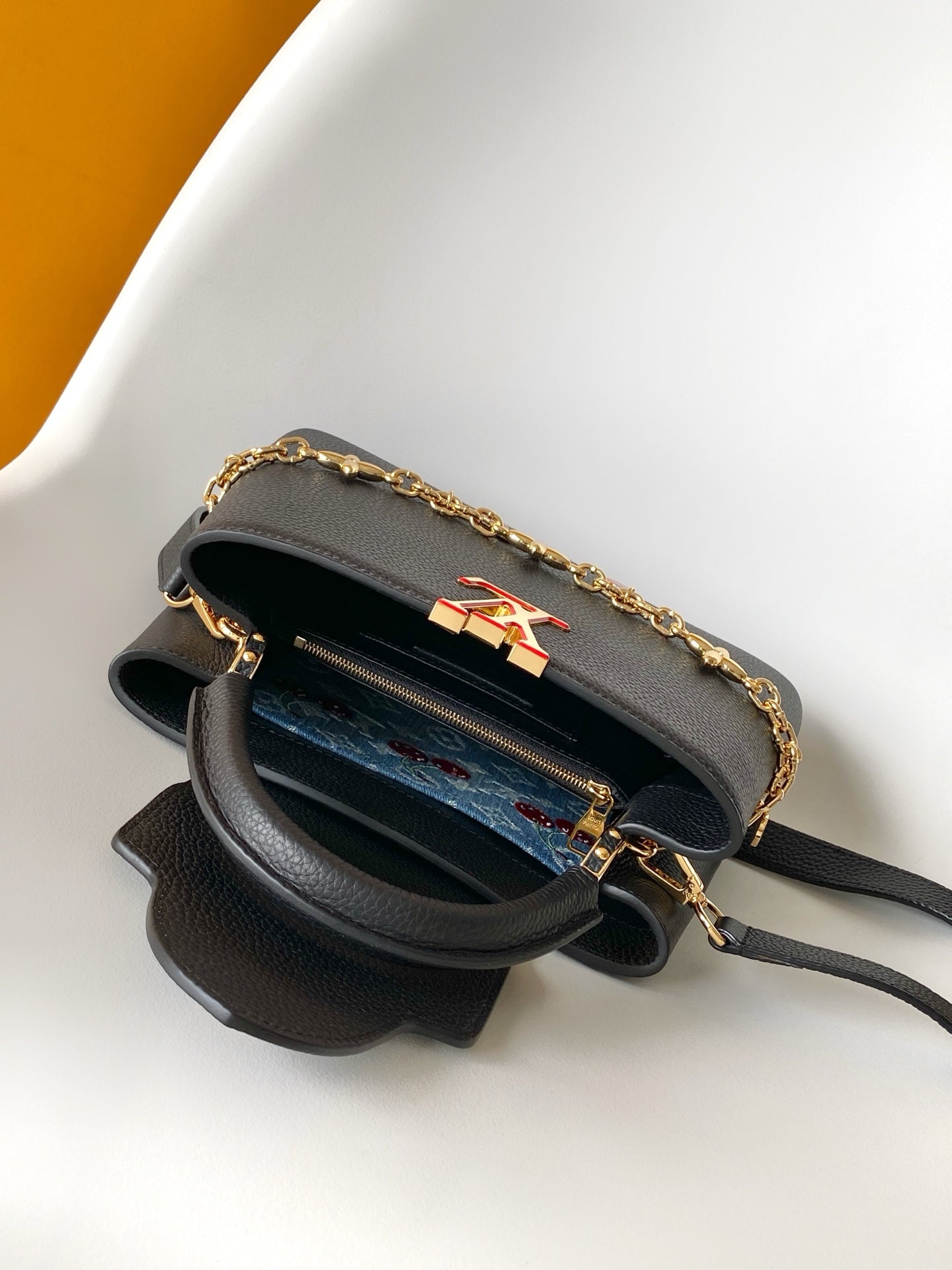 LV x TM Capucines Cheerful Cherry Charms 27 Black Taurillon Leather 268185