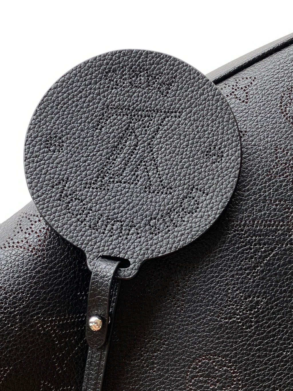 LV All Around MM Black Perforated Mahina Taurillon Leather 268132