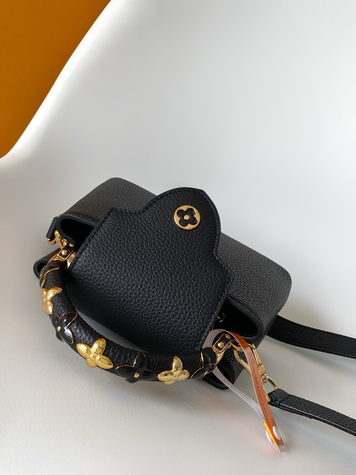 LV Capucines with LV Initials logo 21 Black Taurillon Leather 268143