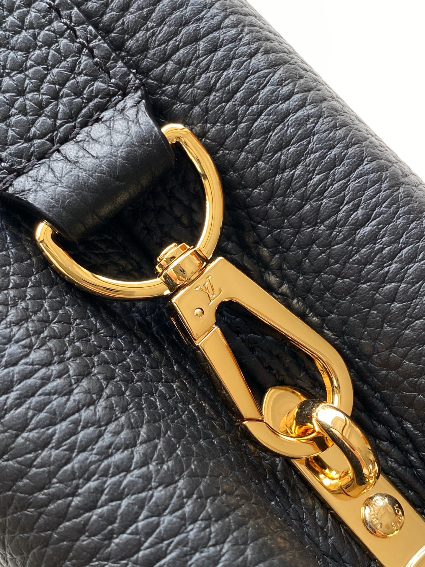 LV Capucines with LV Initials logo 21 Black Taurillon Leather 268143