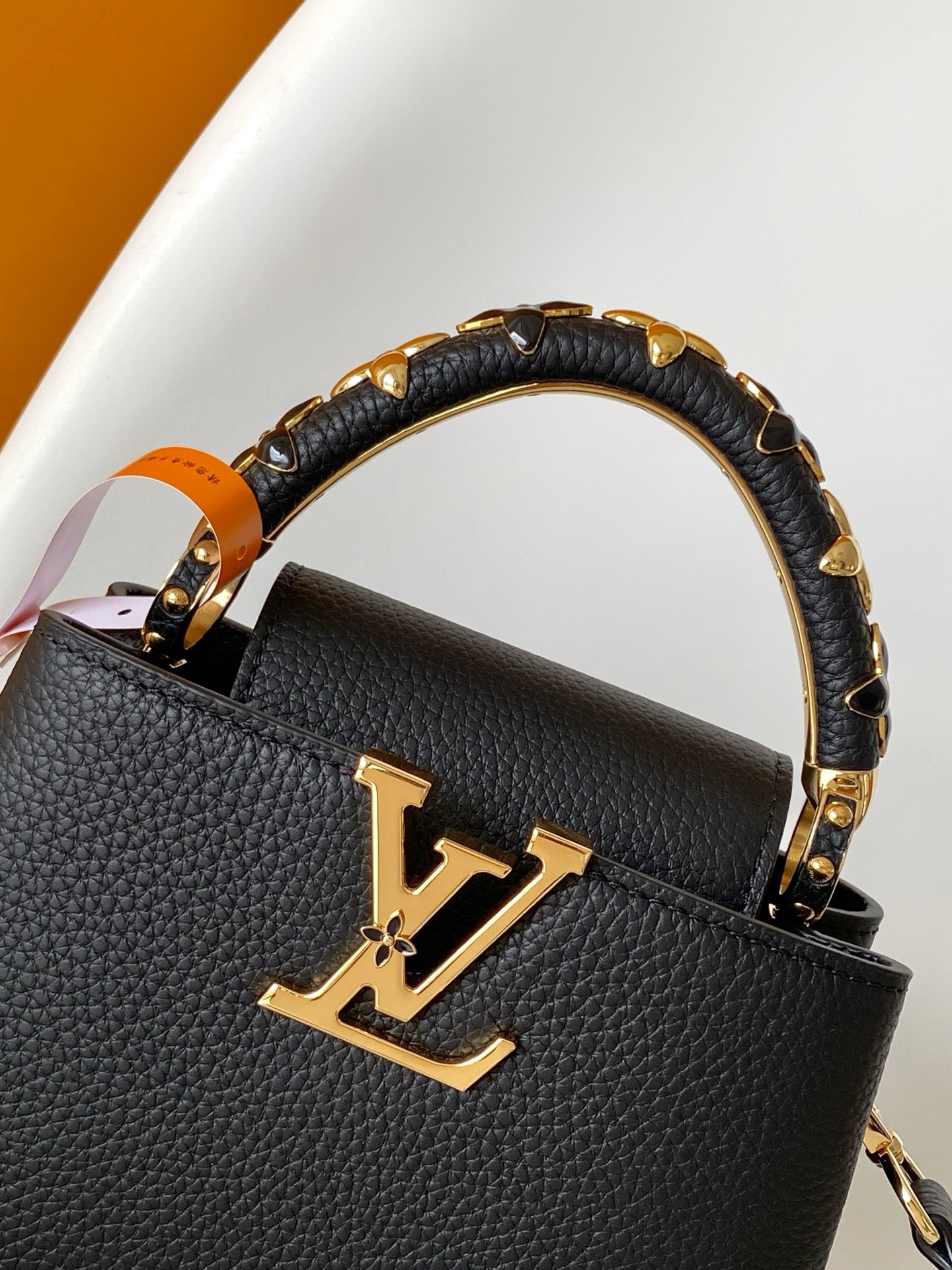 LV Capucines with LV Initials logo 21 Black Taurillon Leather 268143