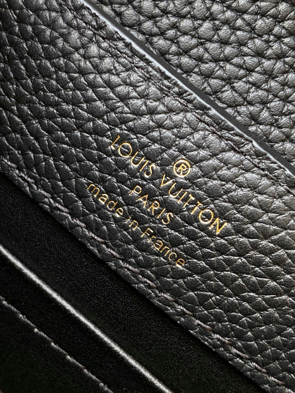 LV Capucines with LV Initials logo 21 Black Taurillon Leather 268143