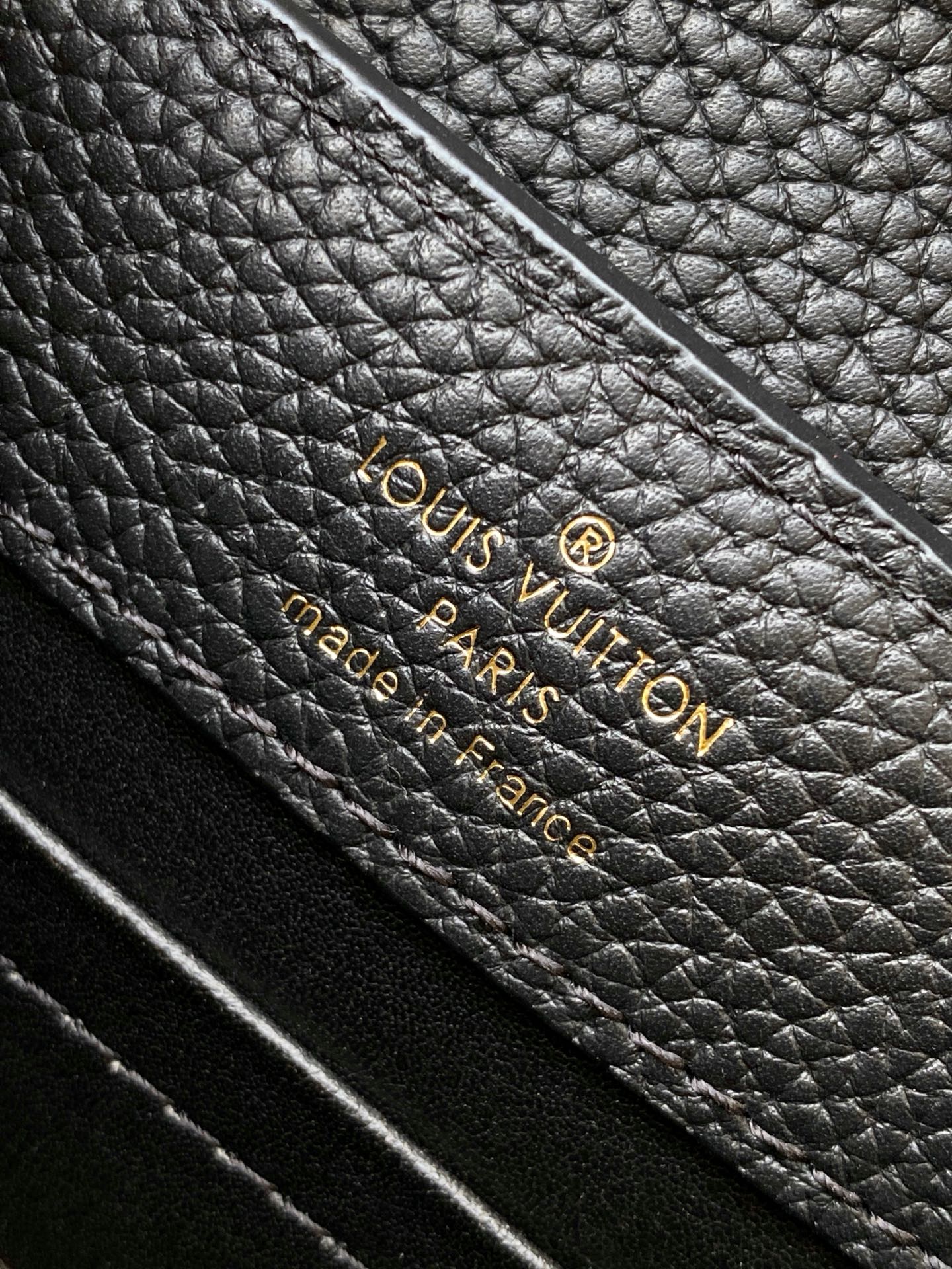 LV Capucines with LV Initials logo 21 Black Taurillon Leather 268143