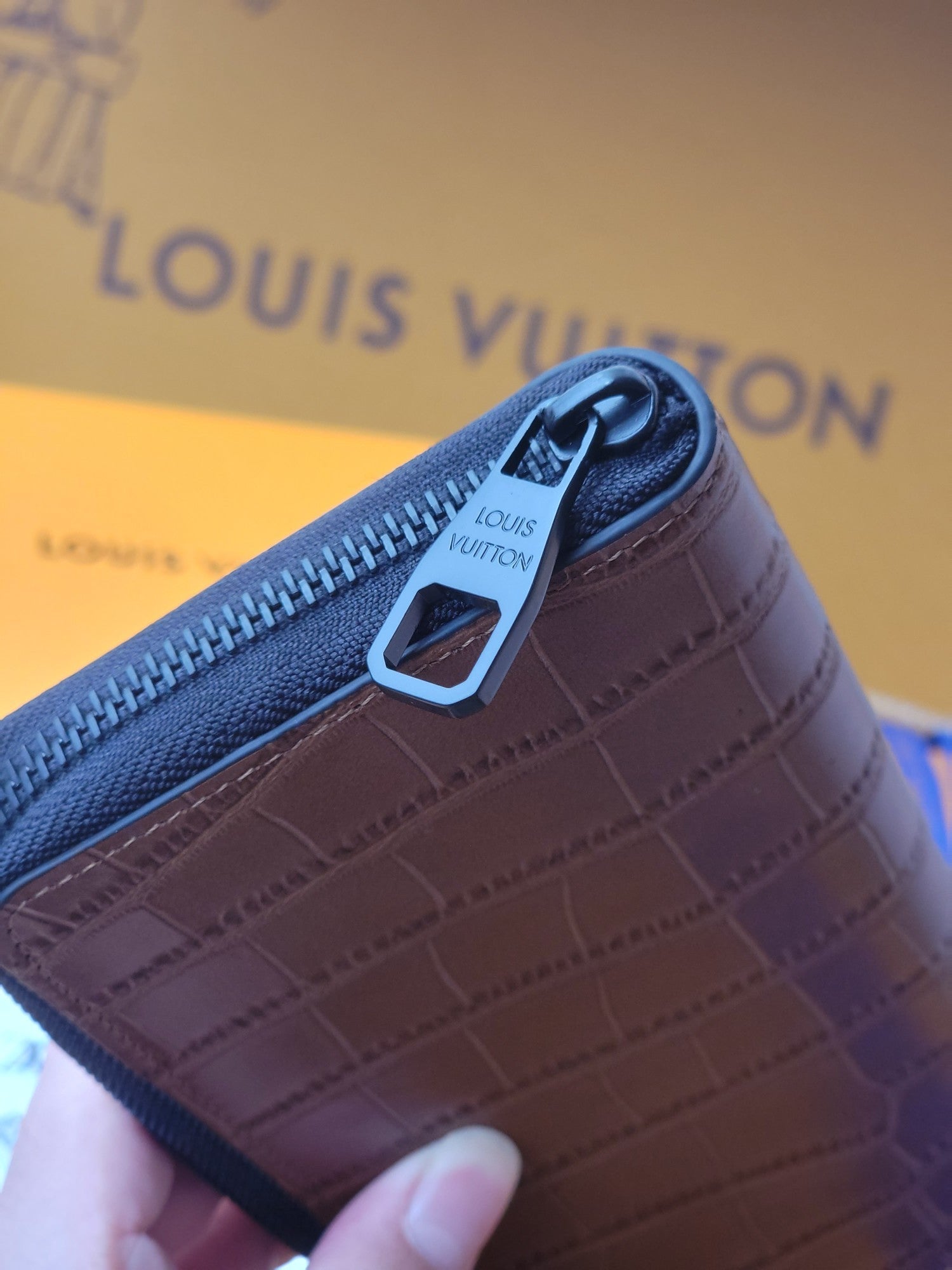 LV M81830Zippy Vertical Wallet  Brown Crocodile Leather (Copy)