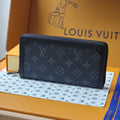 LV Trunk Zippy Wallet Black Monogram Eclipse Canvas