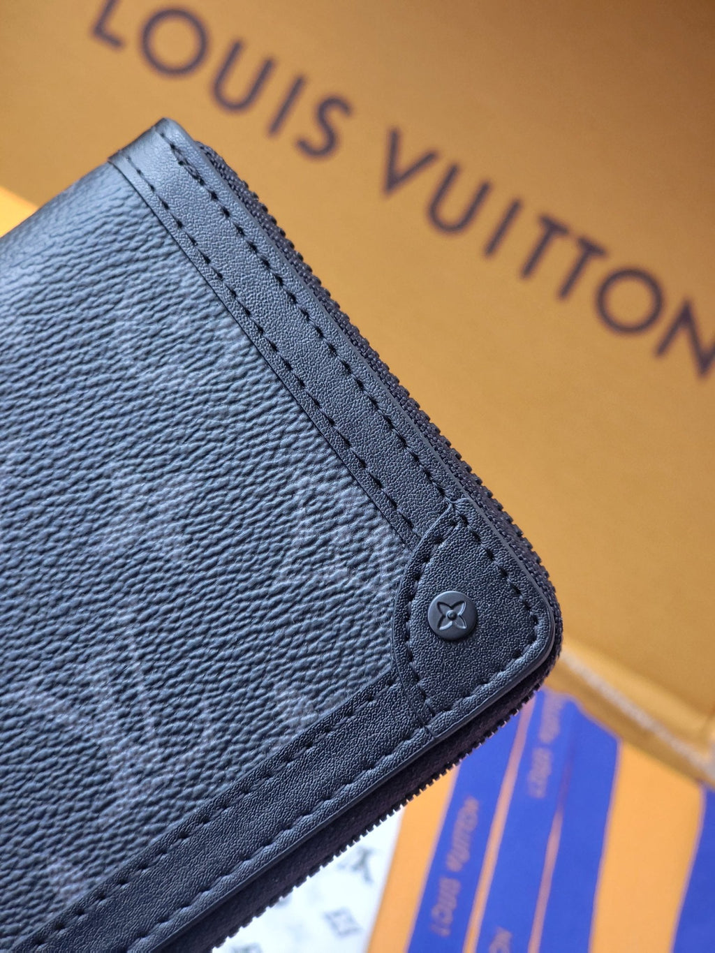 LV Trunk Zippy Wallet Black Monogram Eclipse Canvas