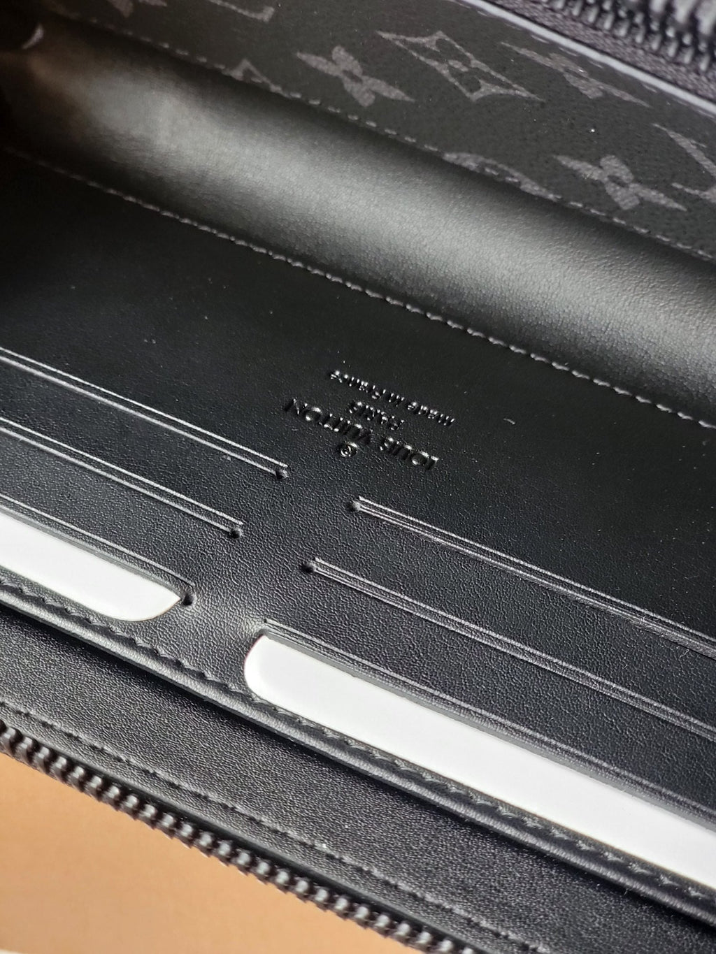 LV Trunk Zippy Wallet Black Monogram Eclipse Canvas