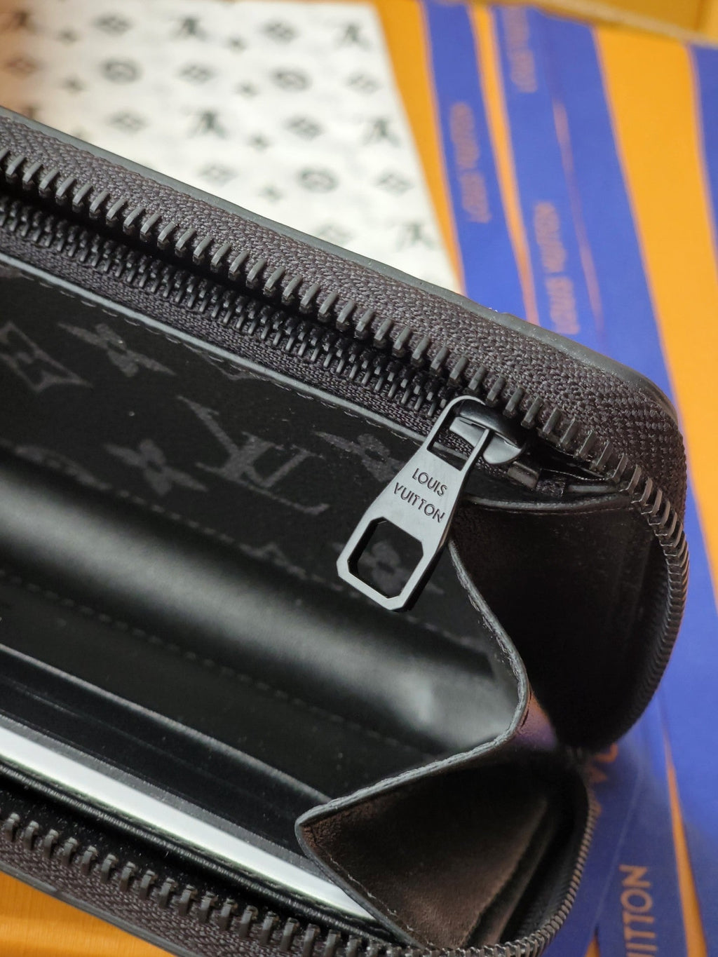 LV Trunk Zippy Wallet Black Monogram Eclipse Canvas