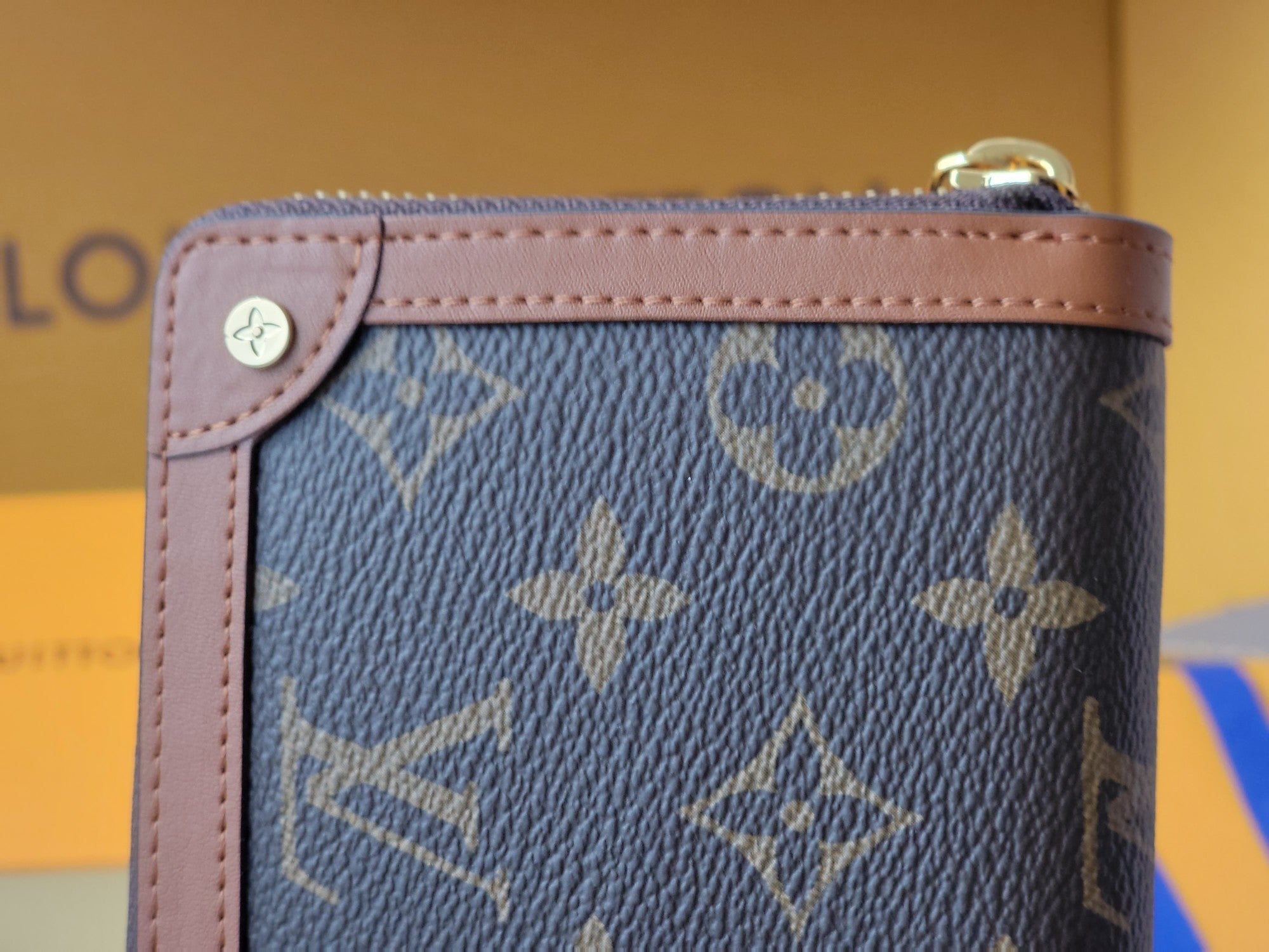 LV Trunk Zippy Wallet Brown Monogram Canvas & Cowhide