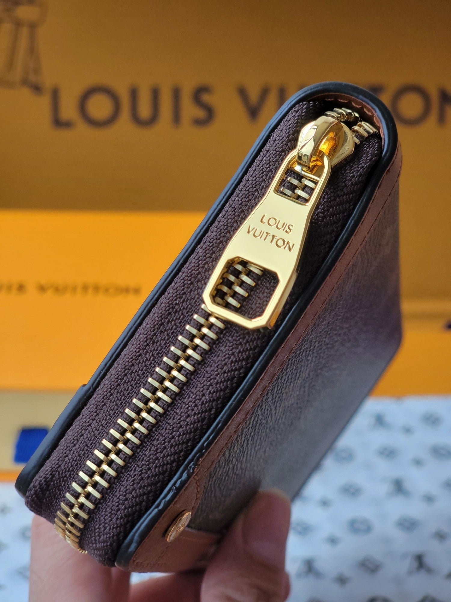 LV Trunk Zippy Wallet Brown Monogram Canvas & Cowhide
