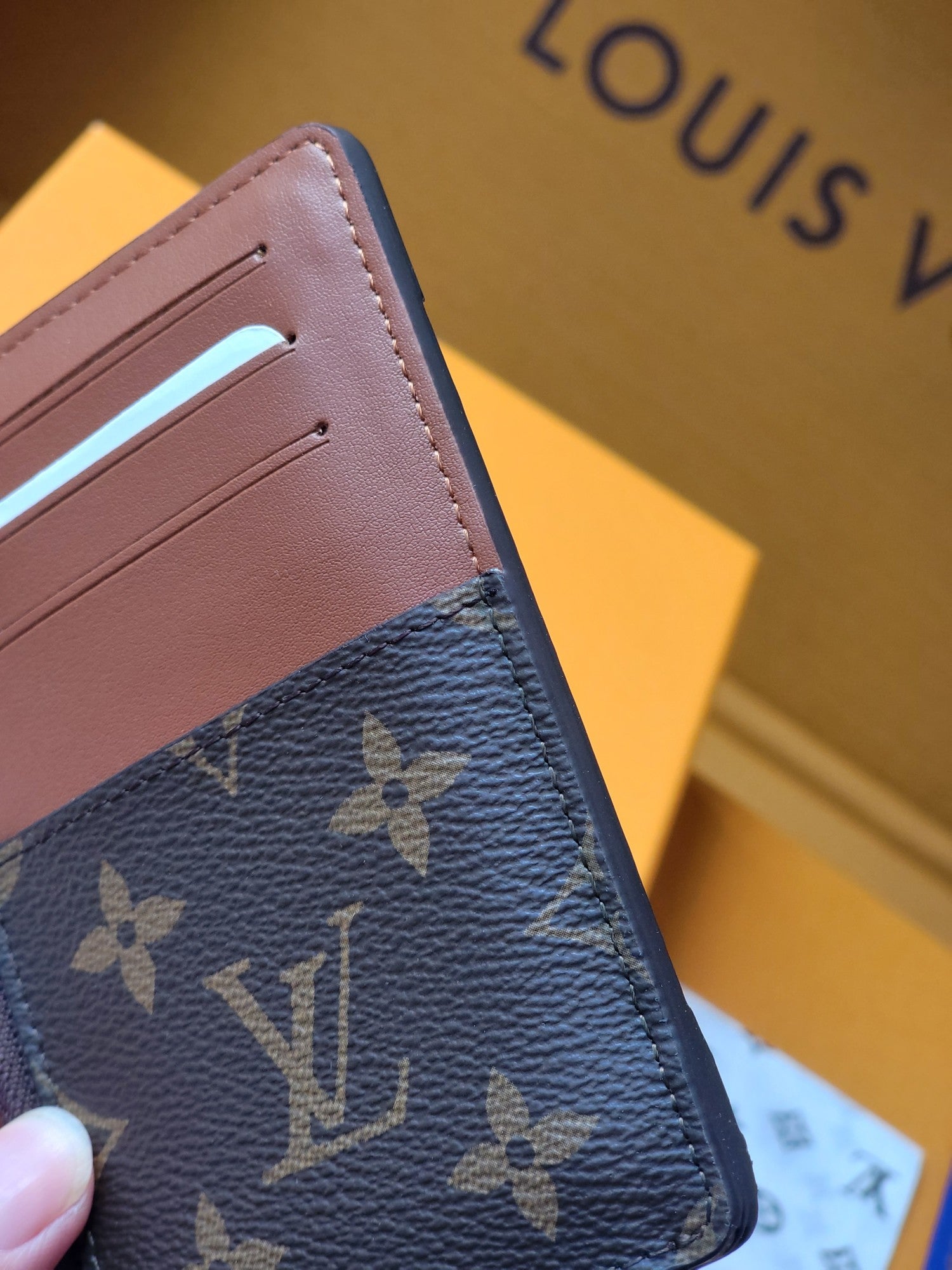 LV Card Holder Trunk Brown Monogram Canvas & Cowhide