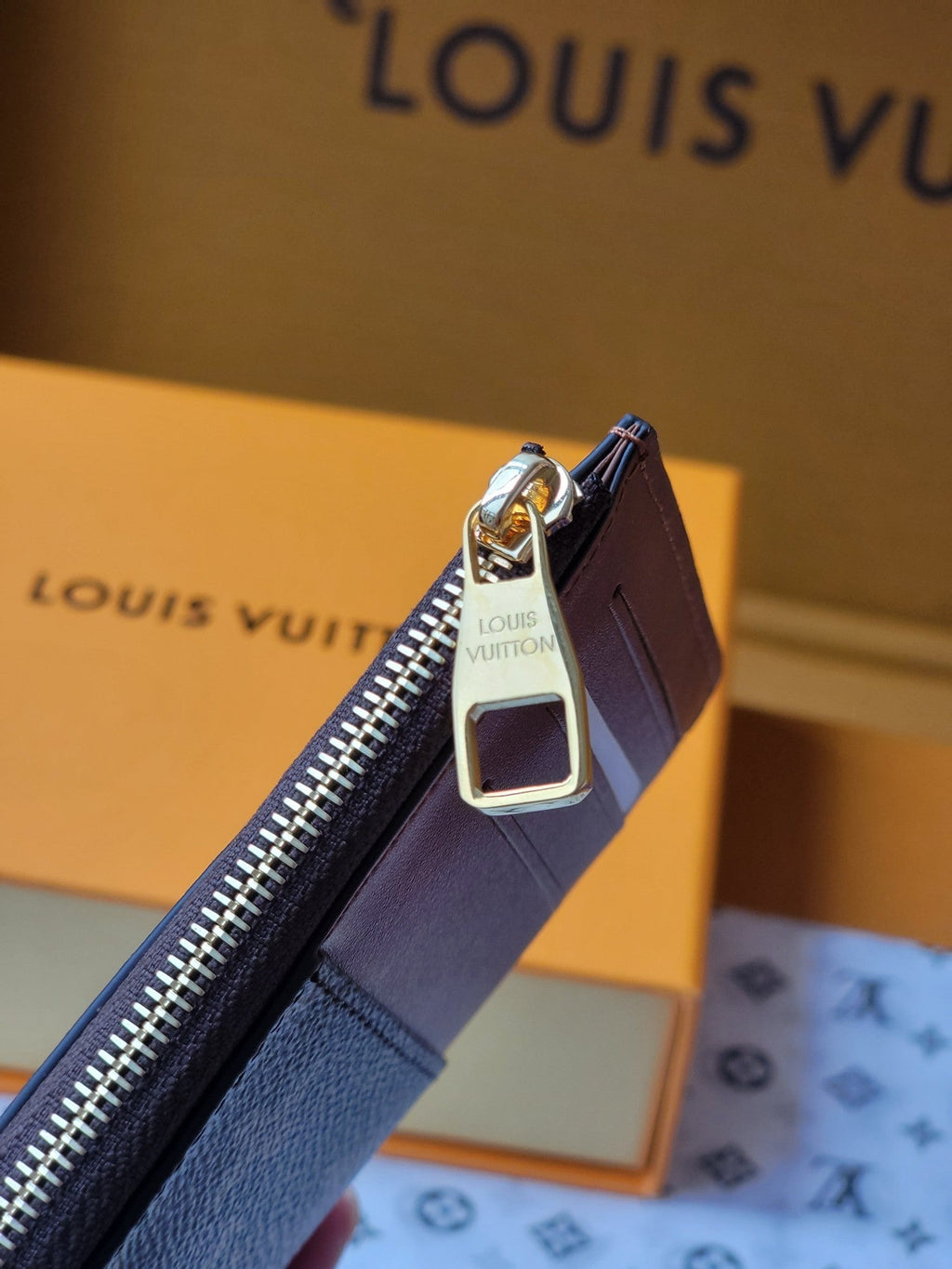 LV Card Holder Trunk Brown Monogram Canvas & Cowhide