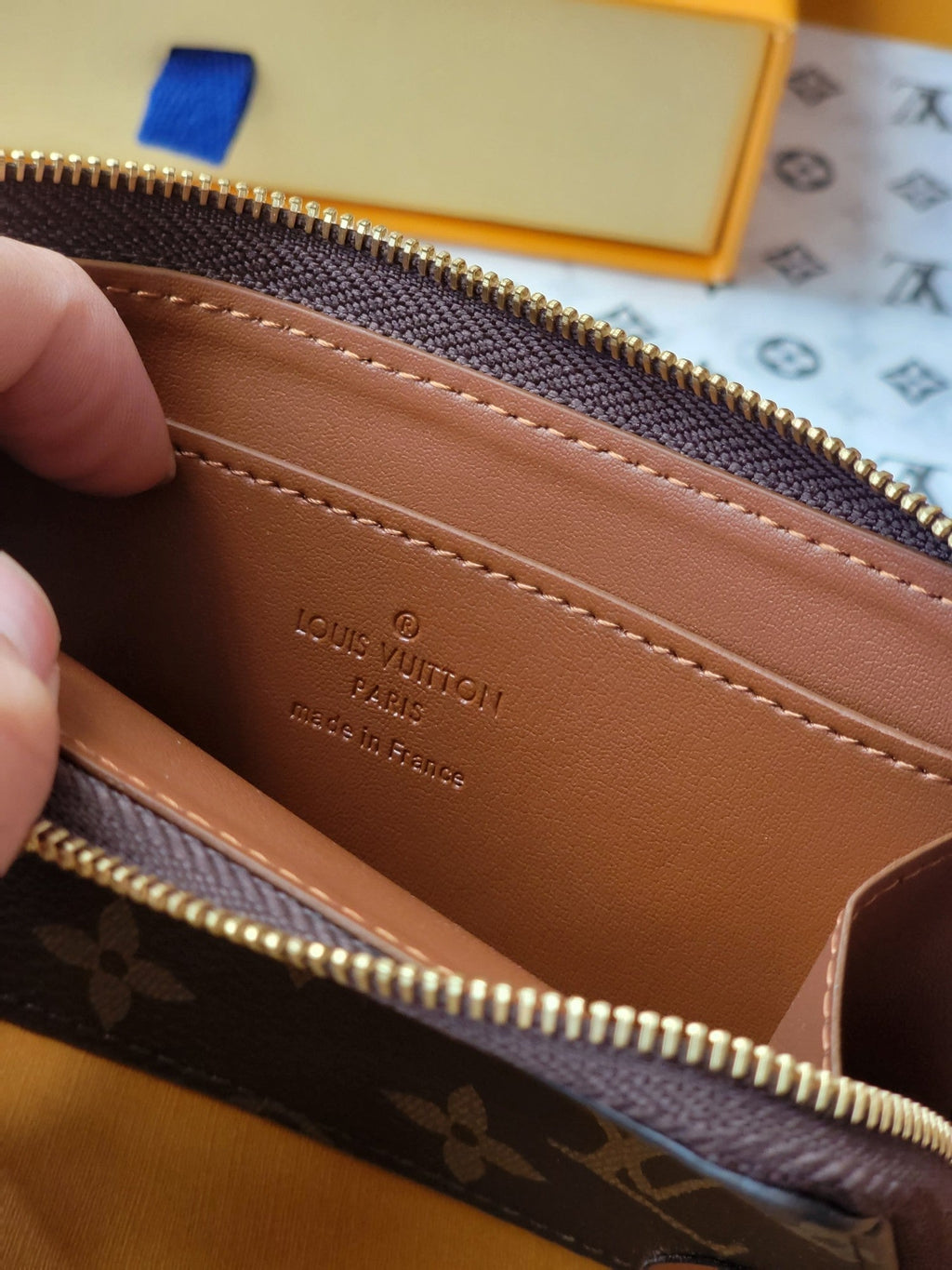 LV Card Holder Trunk Brown Monogram Canvas & Cowhide