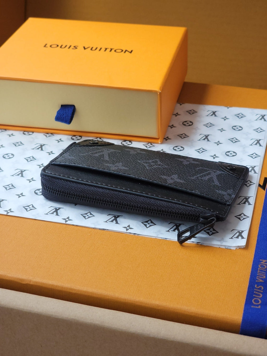 LV Card Holder Trunk Black Monogram Eclipse Canvas
