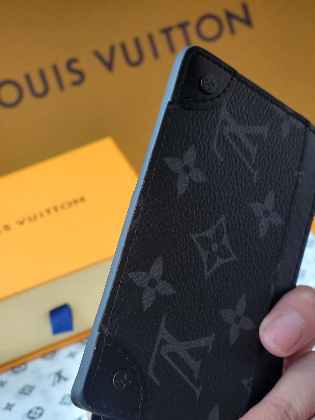 LV Card Holder Trunk Black Monogram Eclipse Canvas