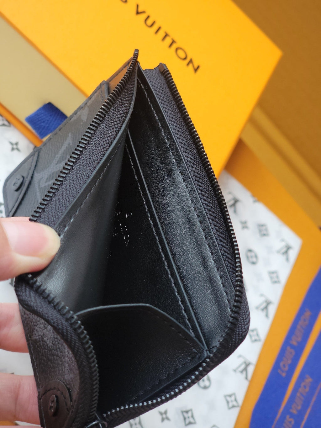 LV Card Holder Trunk Black Monogram Eclipse Canvas