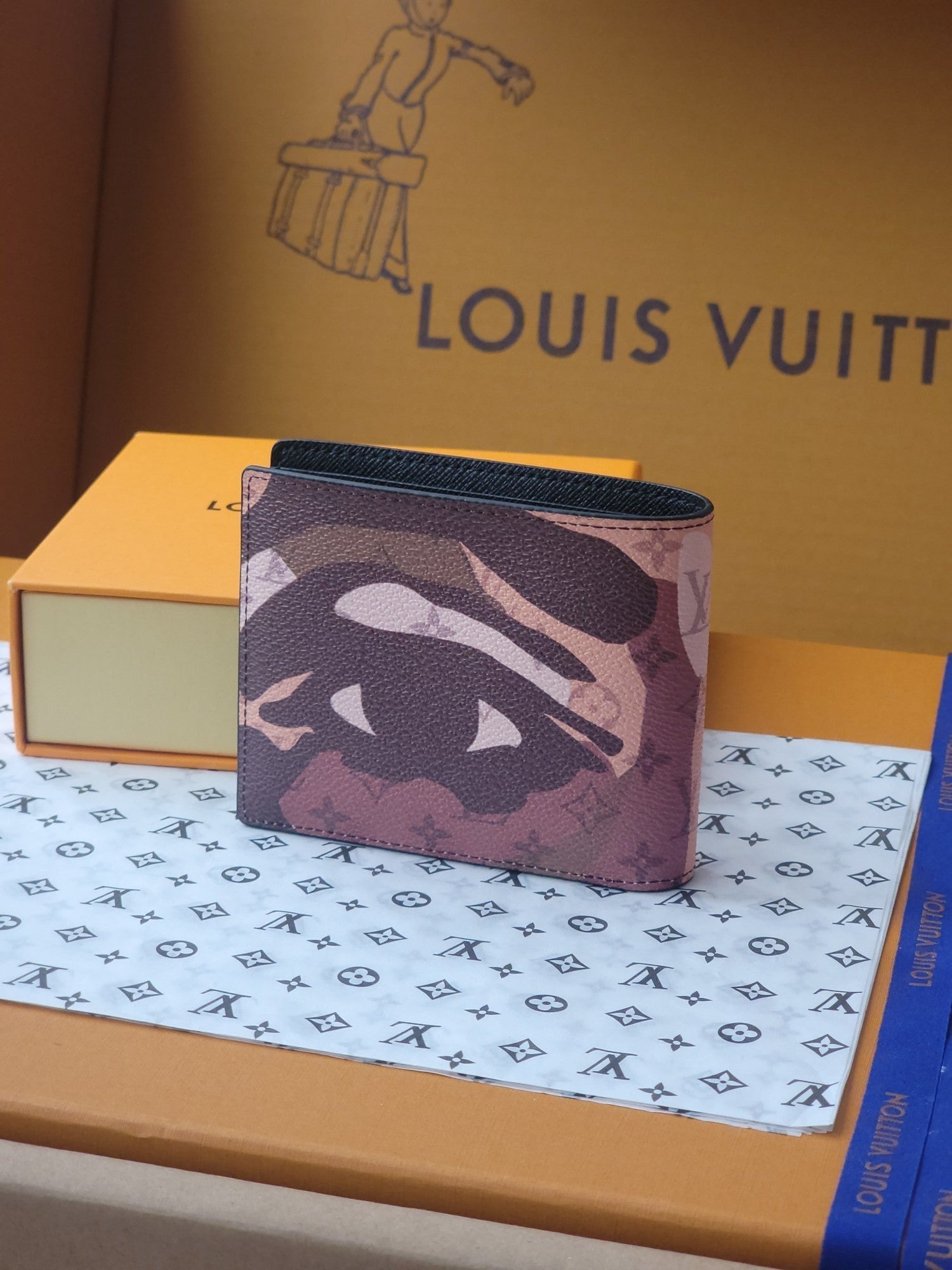 LV M82573 Faces Multiple wallet Brown Monogram Canvas & Cowhide