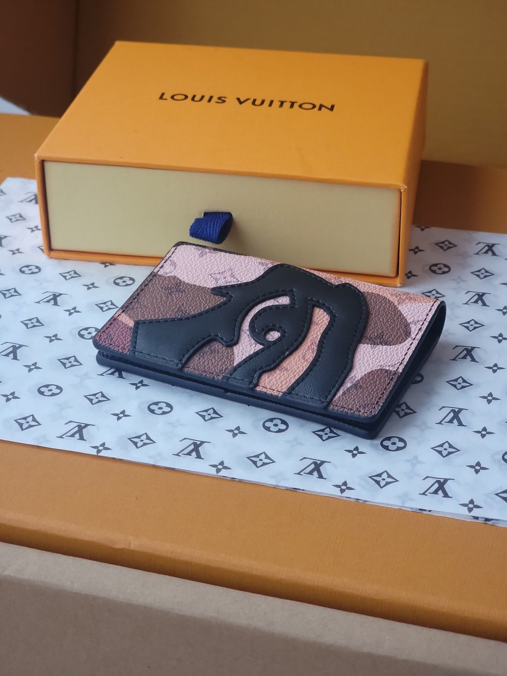 LV M82574 Faces Pocket Organizer Brown Monogram Canvas & Cowhide