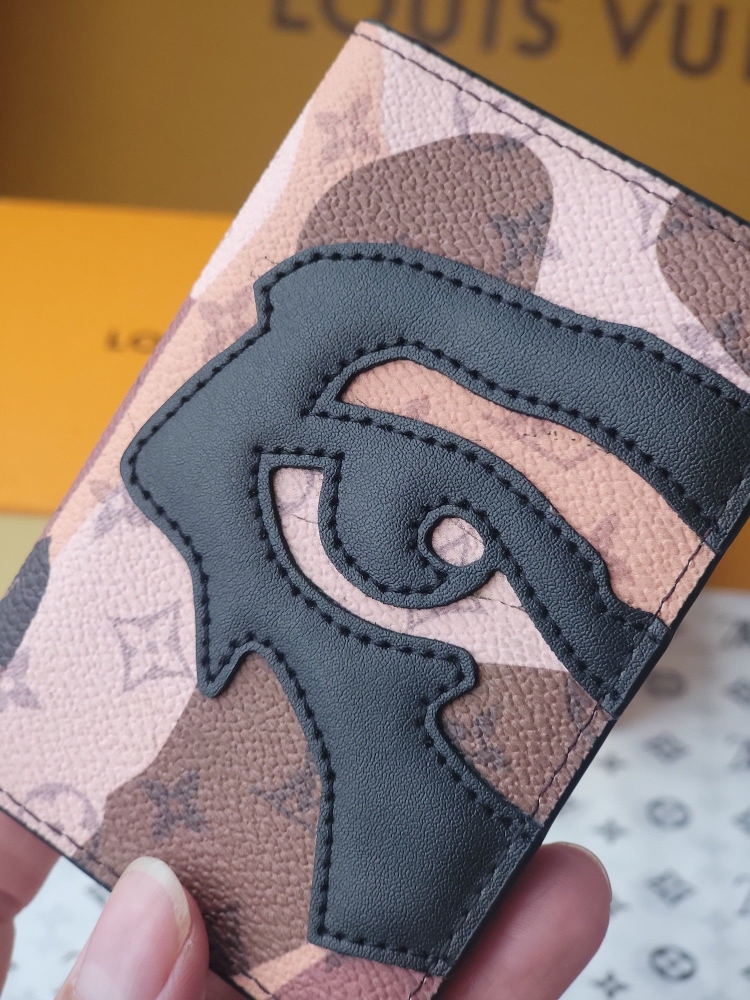 LV M82574 Faces Pocket Organizer Brown Monogram Canvas & Cowhide