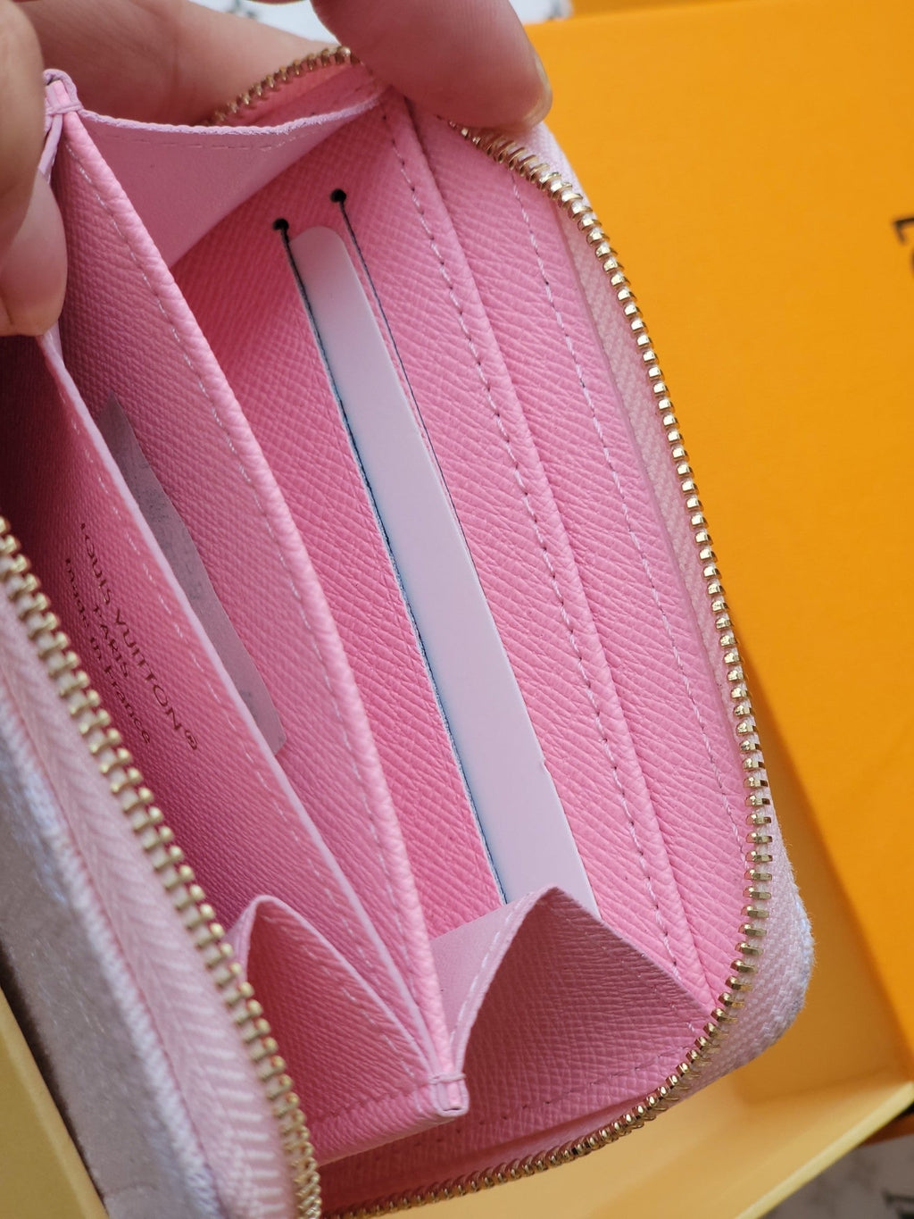 LV Zippy Coin Purse Pink Monogram Denim - Light GHW