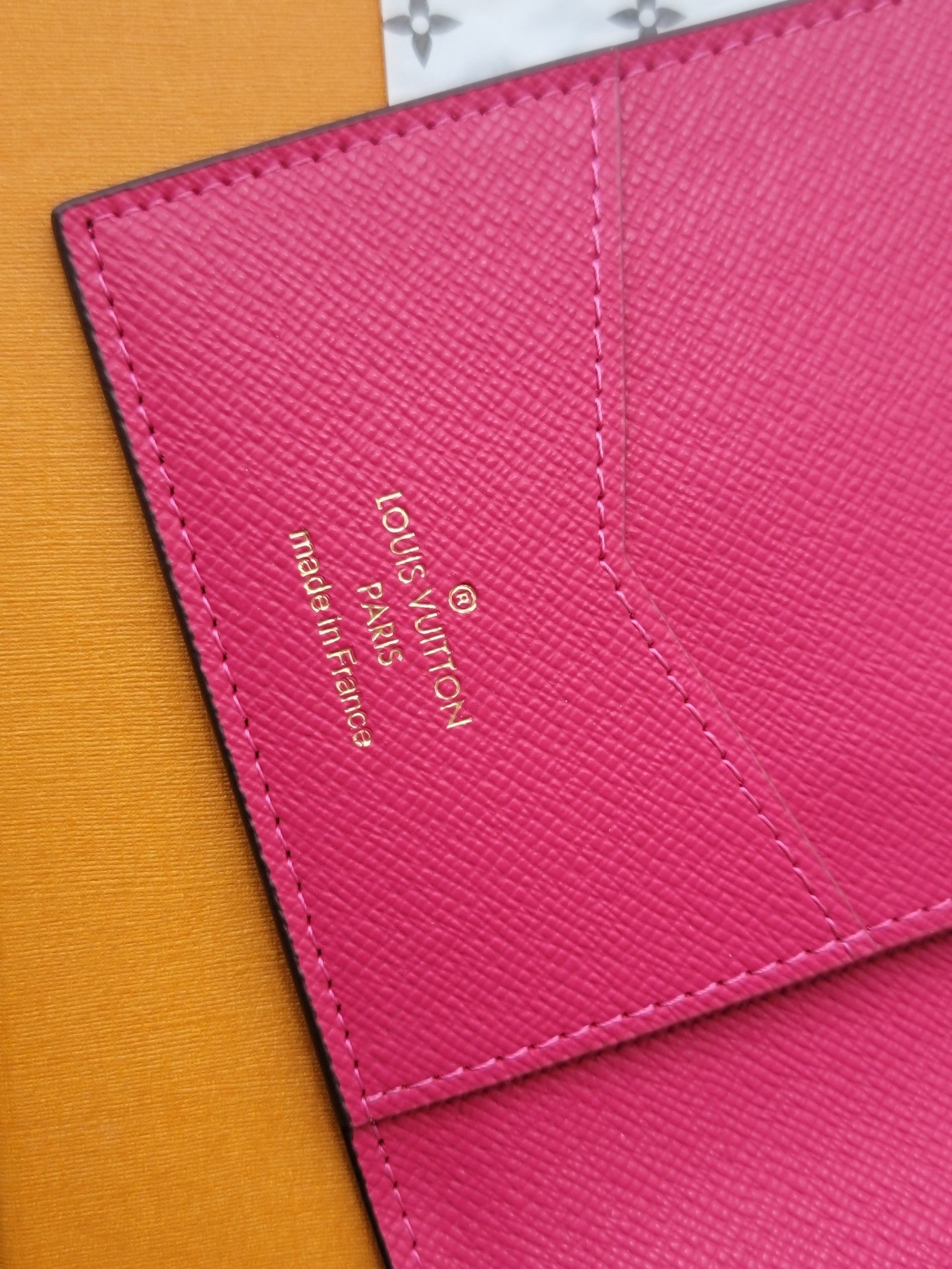 LV Passport Cover Pink Monogram Vivienne Fuchsia