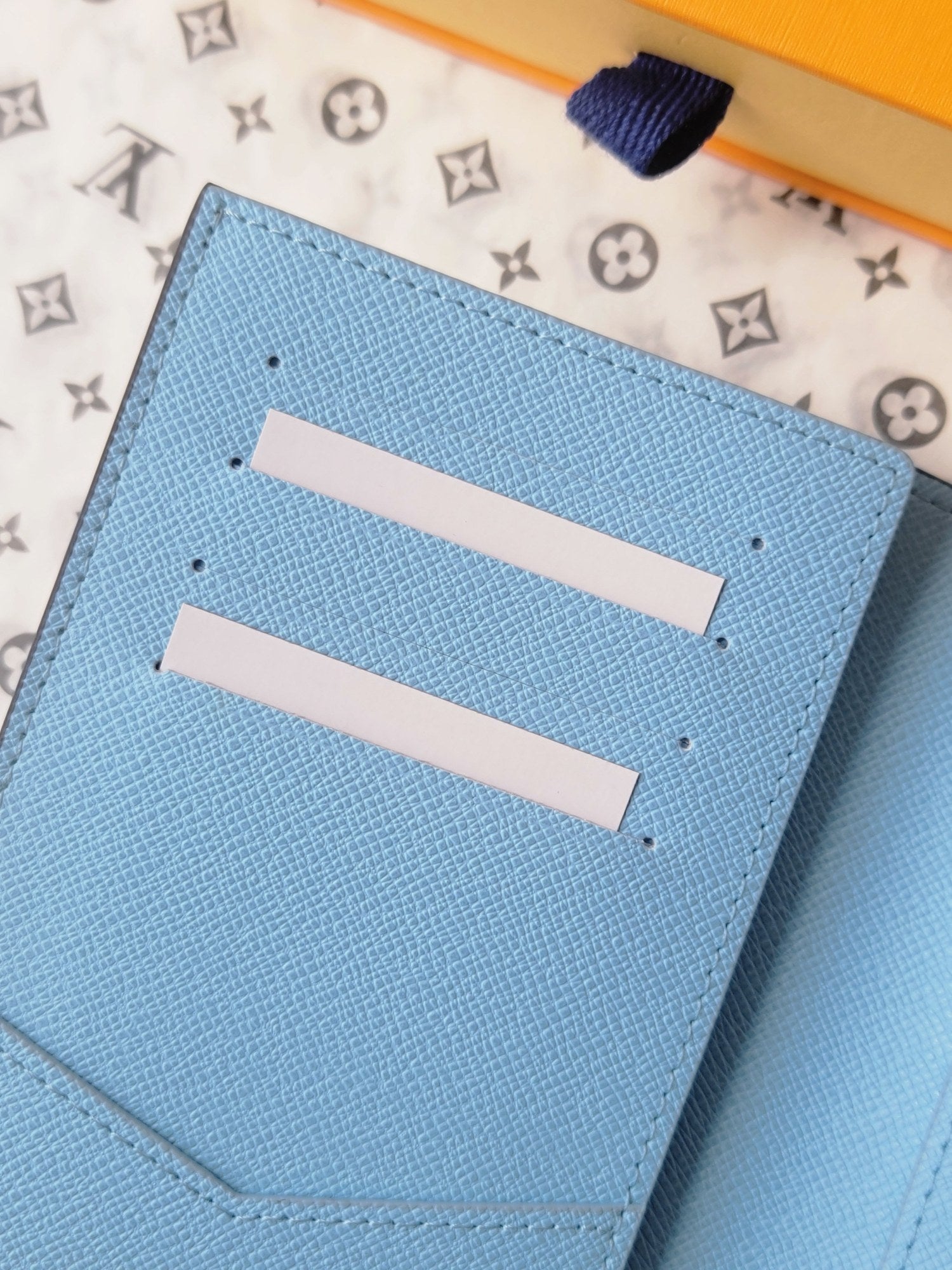 LV Passport Cover Blue Monogram Vivienne Myosotis