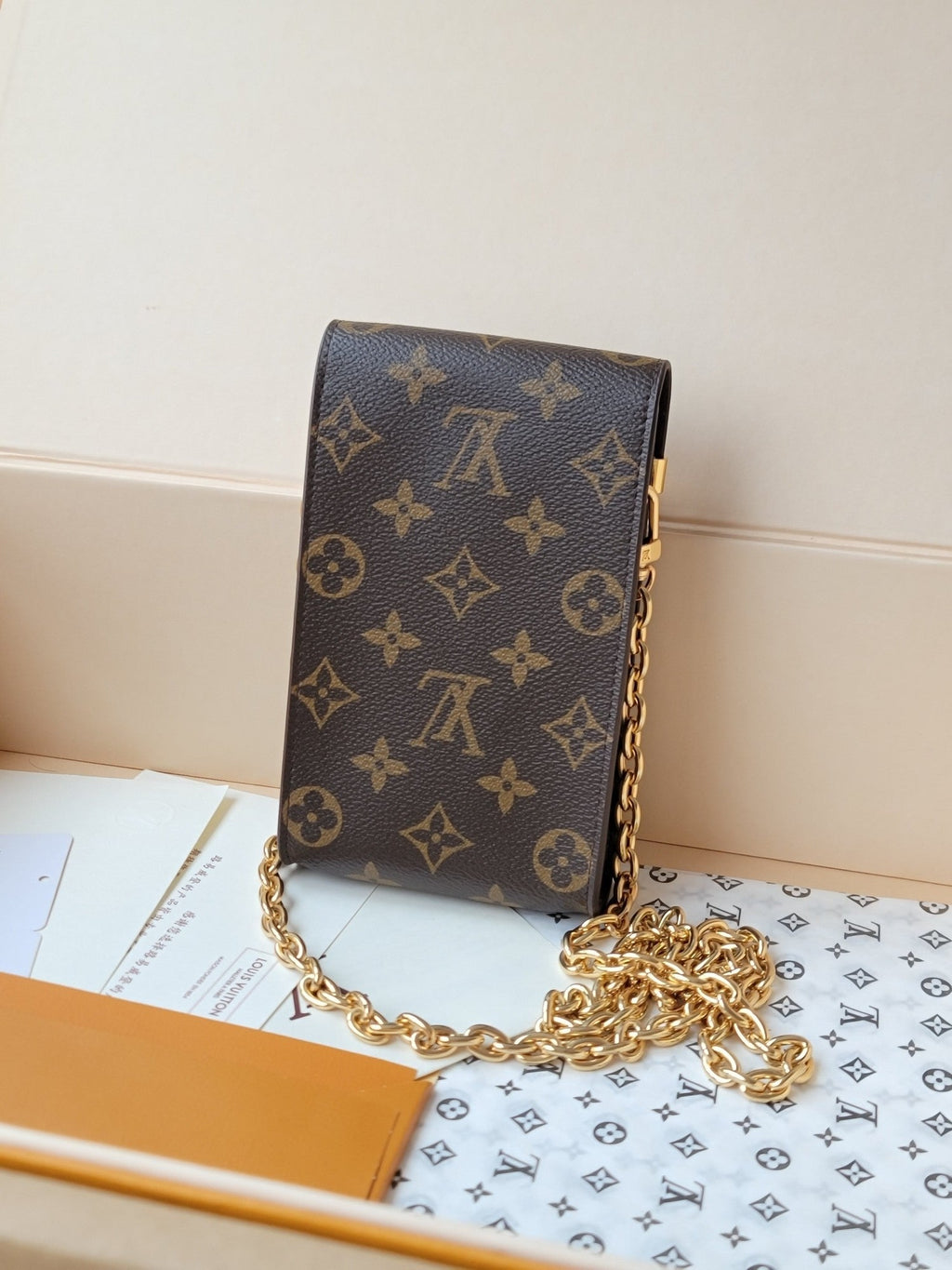 LV Phone Pouch Métis Brown Monogram Canvas GHW