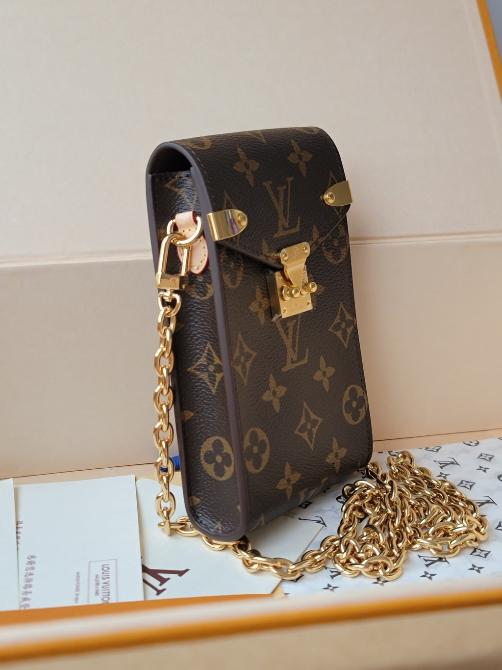 LV Phone Pouch Métis Brown Monogram Canvas GHW
