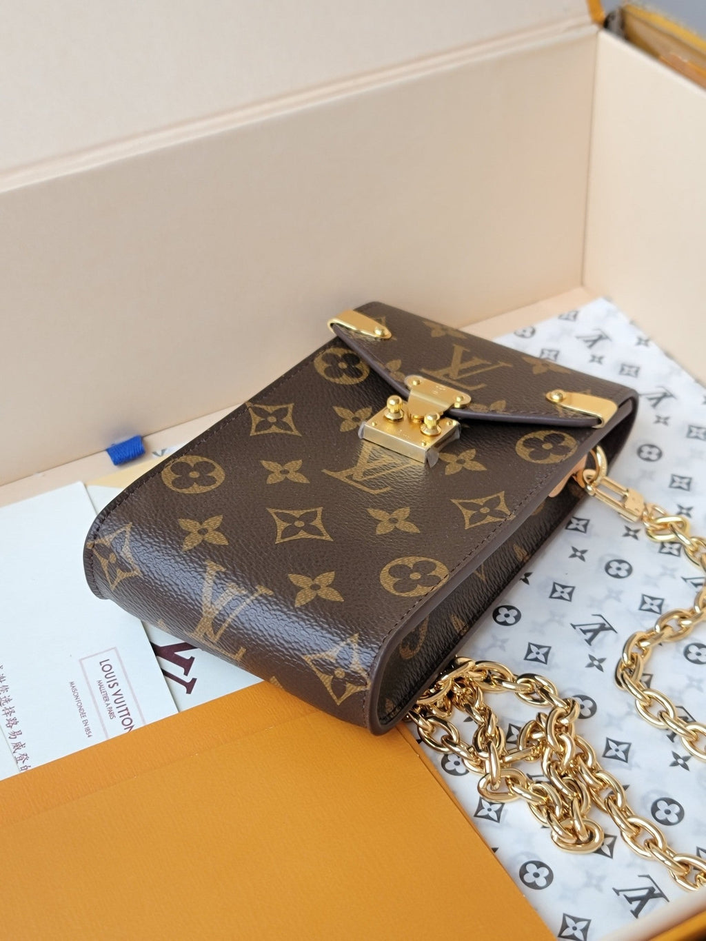 LV Phone Pouch Métis Brown Monogram Canvas GHW