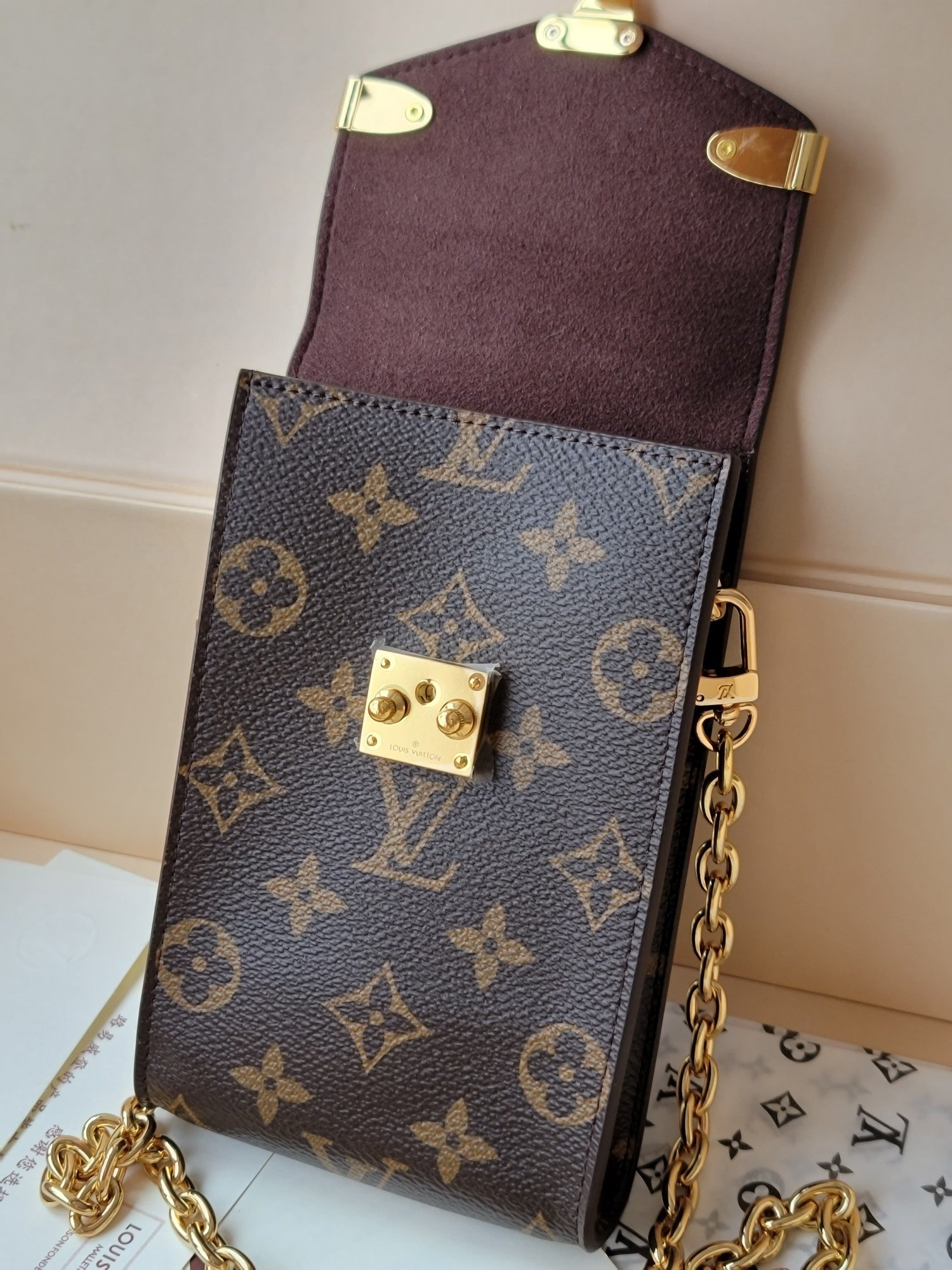 LV Phone Pouch Métis Brown Monogram Canvas GHW