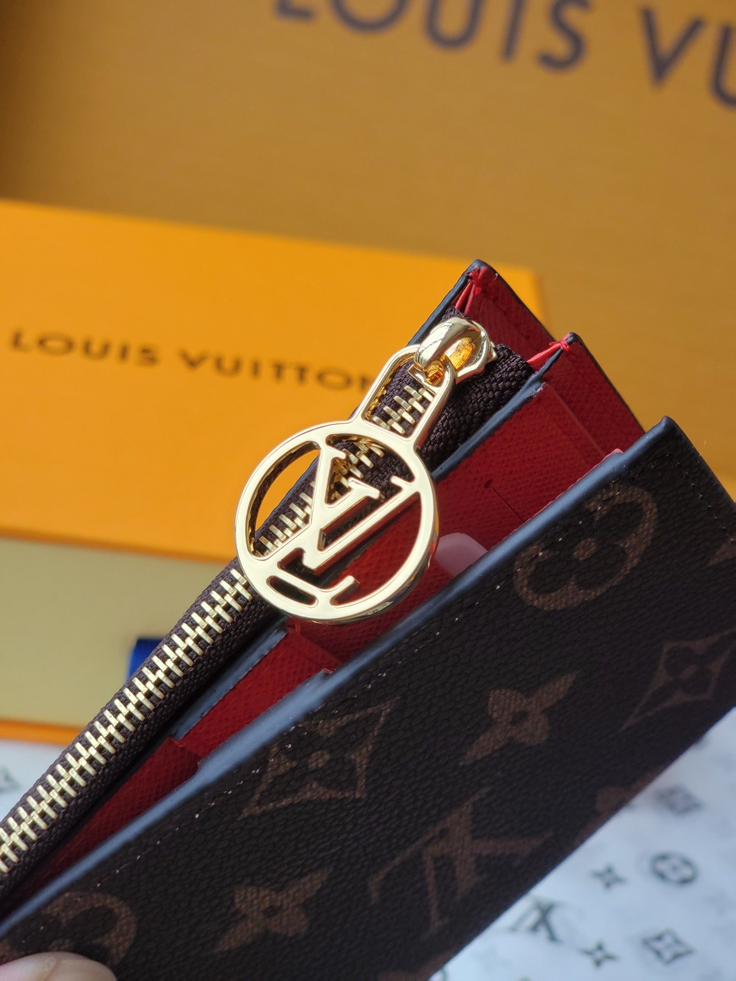 LV x TM Lisa Wallet  Brown Monogram Canvas With Cherry Motif