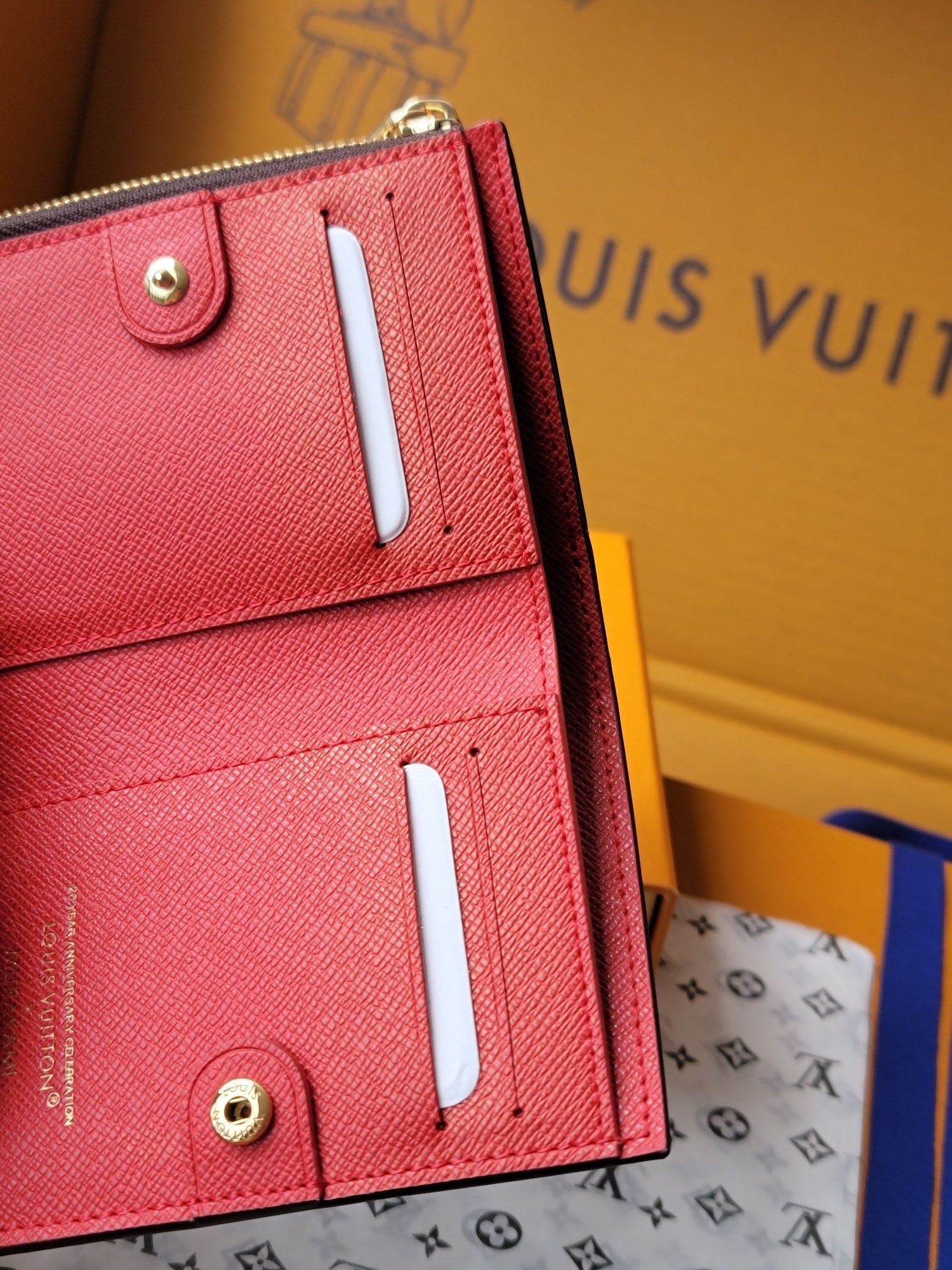 LV x TM Lisa Wallet  Brown Monogram Canvas With Cherry Motif