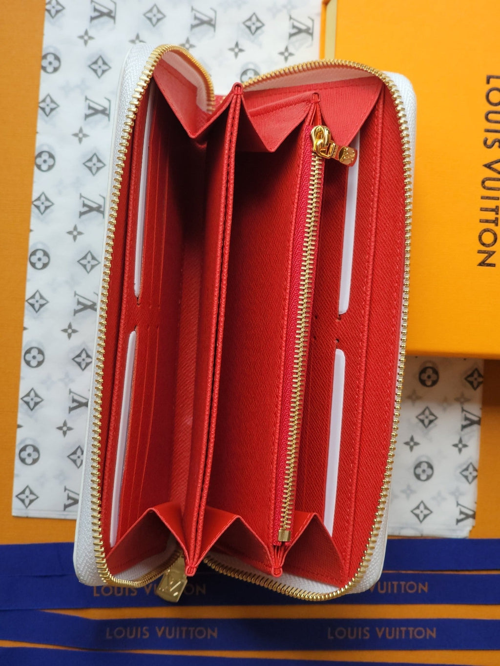 LV x TM Zippy Wallet White Monogram Canvas With Cherry Motif