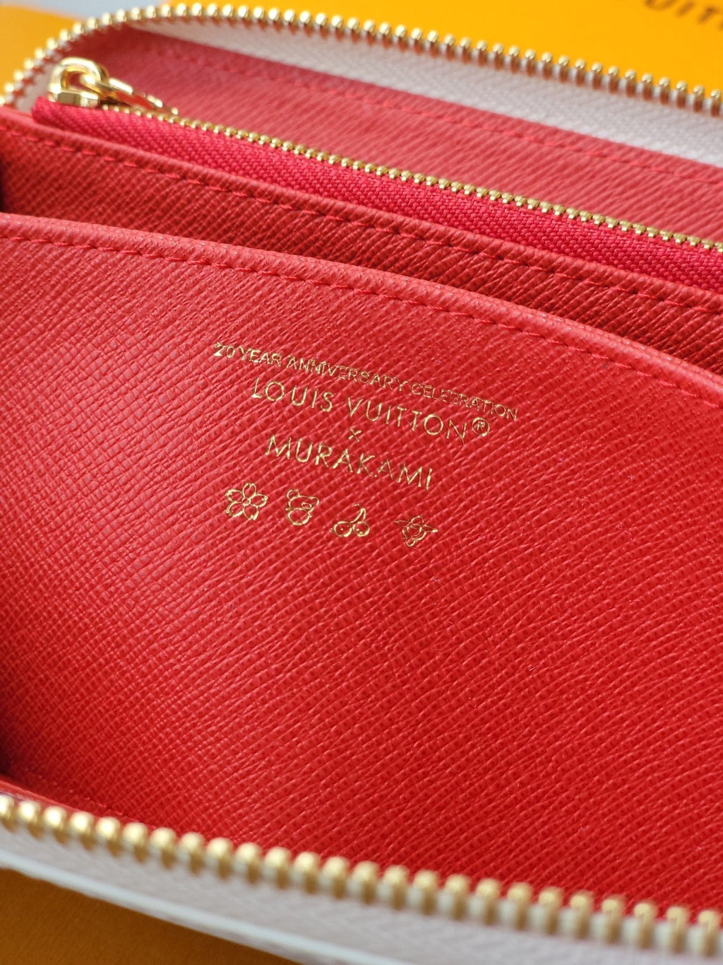 LV x TM Zippy Wallet White Monogram Canvas With Cherry Motif