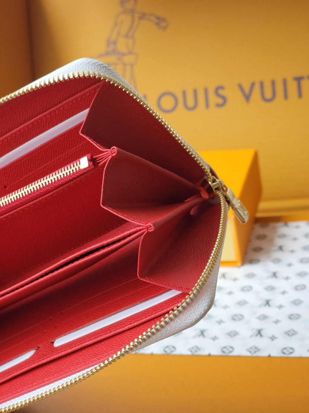 LV x TM Zippy Wallet White Monogram Canvas With Cherry Motif