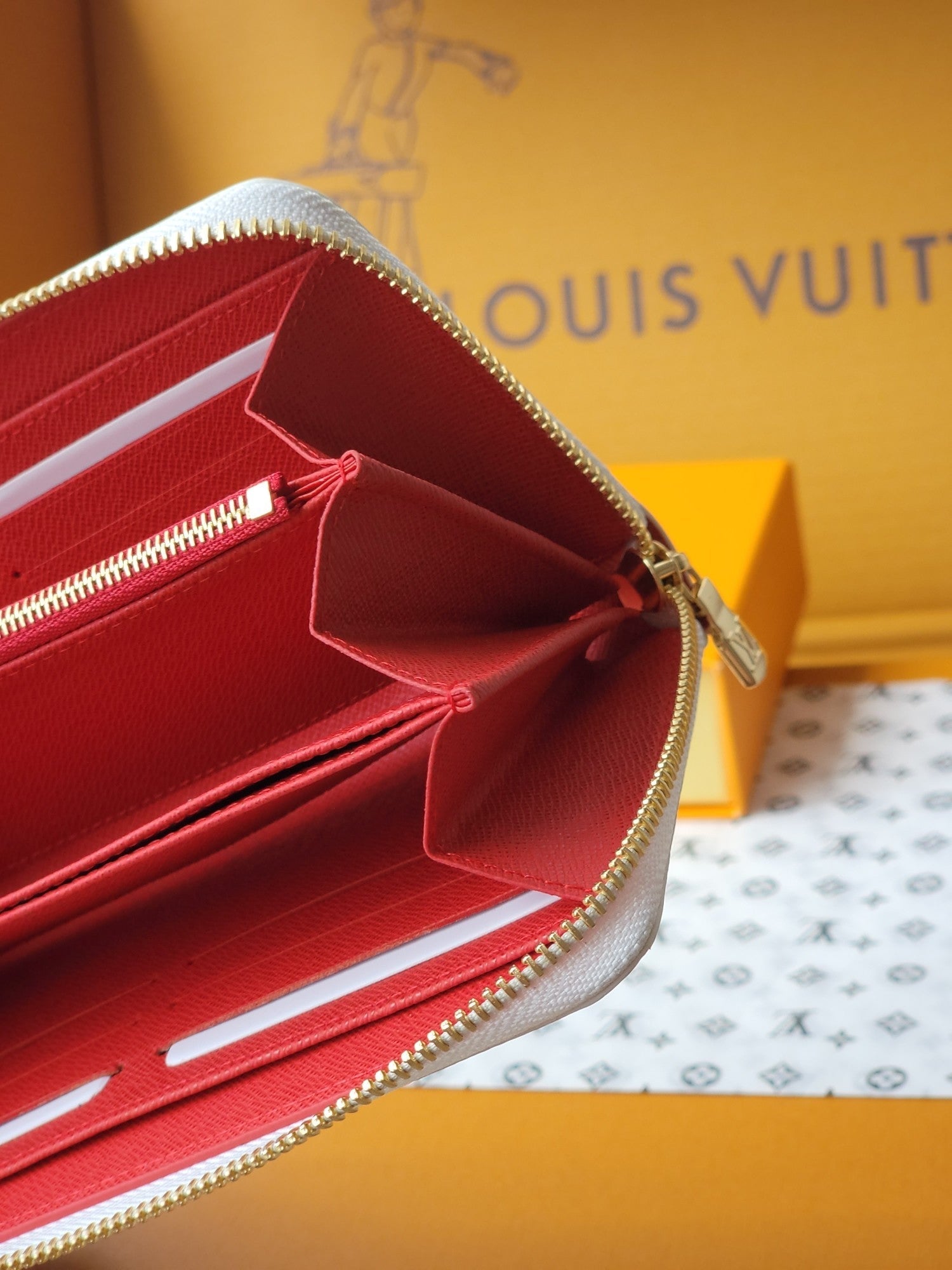 LV x TM Zippy Wallet White Monogram Canvas With Cherry Motif