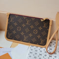 LV M46203 Carryall Pochette Brown Monogram Canvas & Cowhide