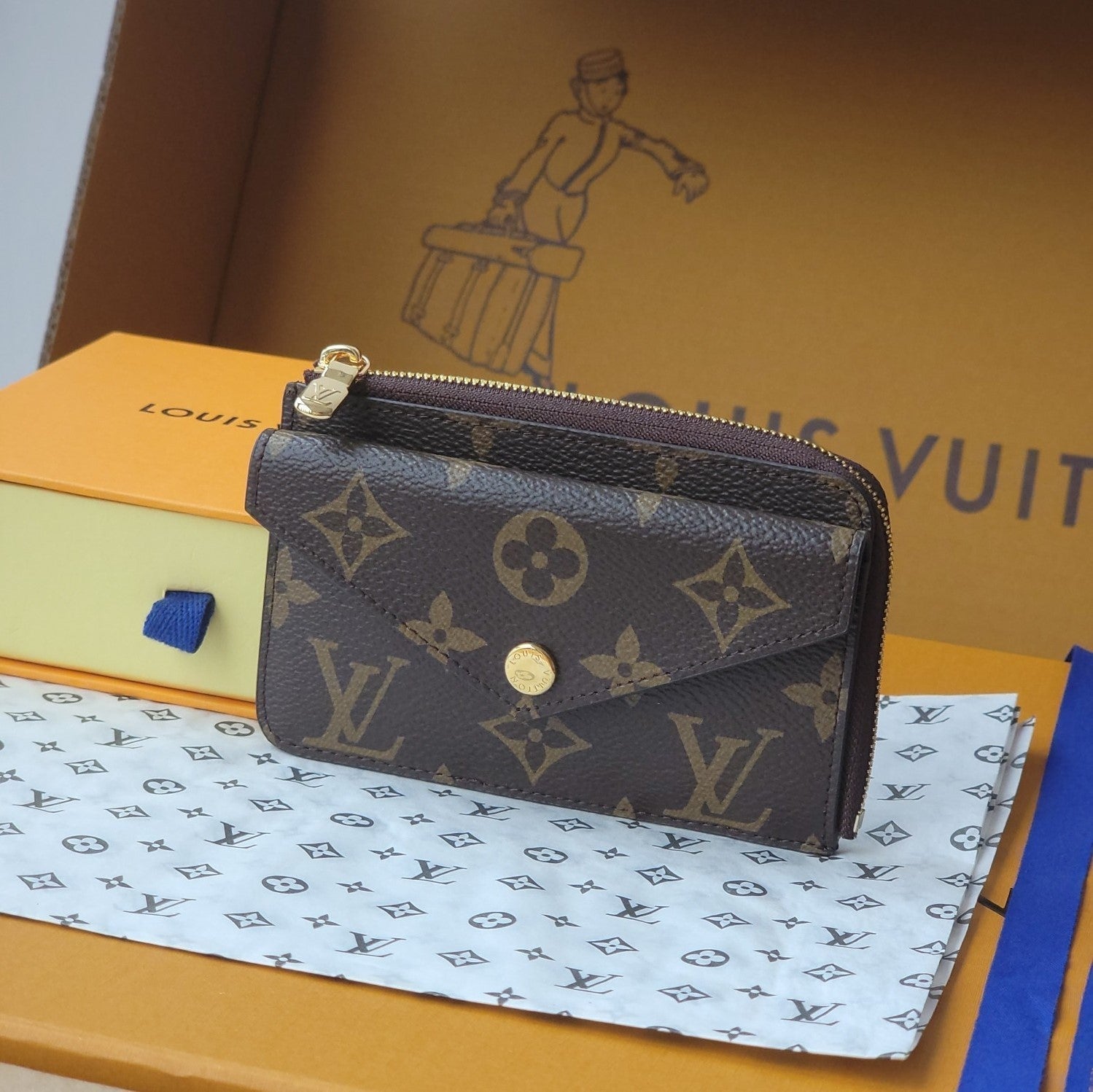 LV Card Holder Recto Verso Brown Monogram Canvas & Cowhide GHW
