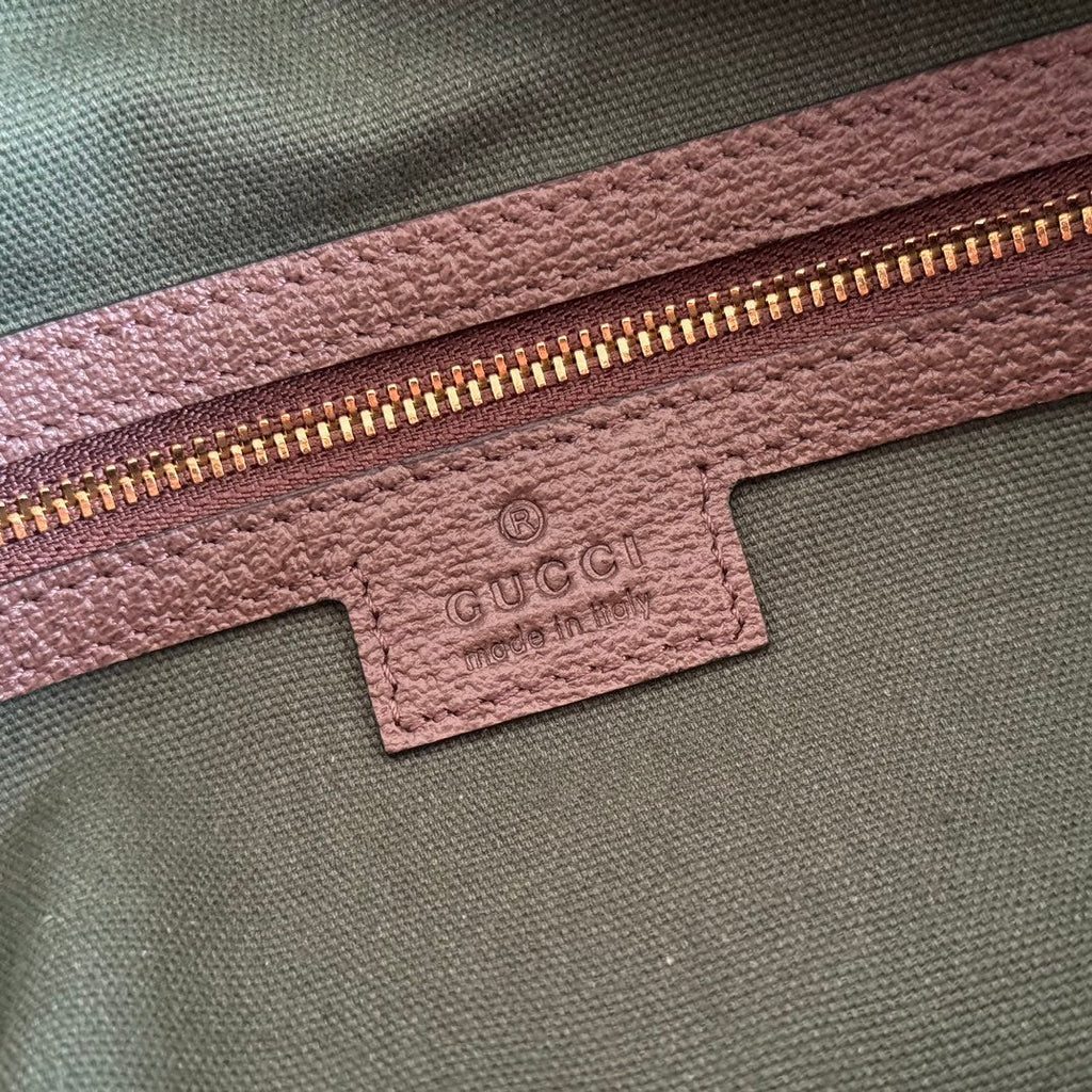 GG Beatrix Large Tote Bag  Beige & Dark Brown GG Monogram Fabric 272142