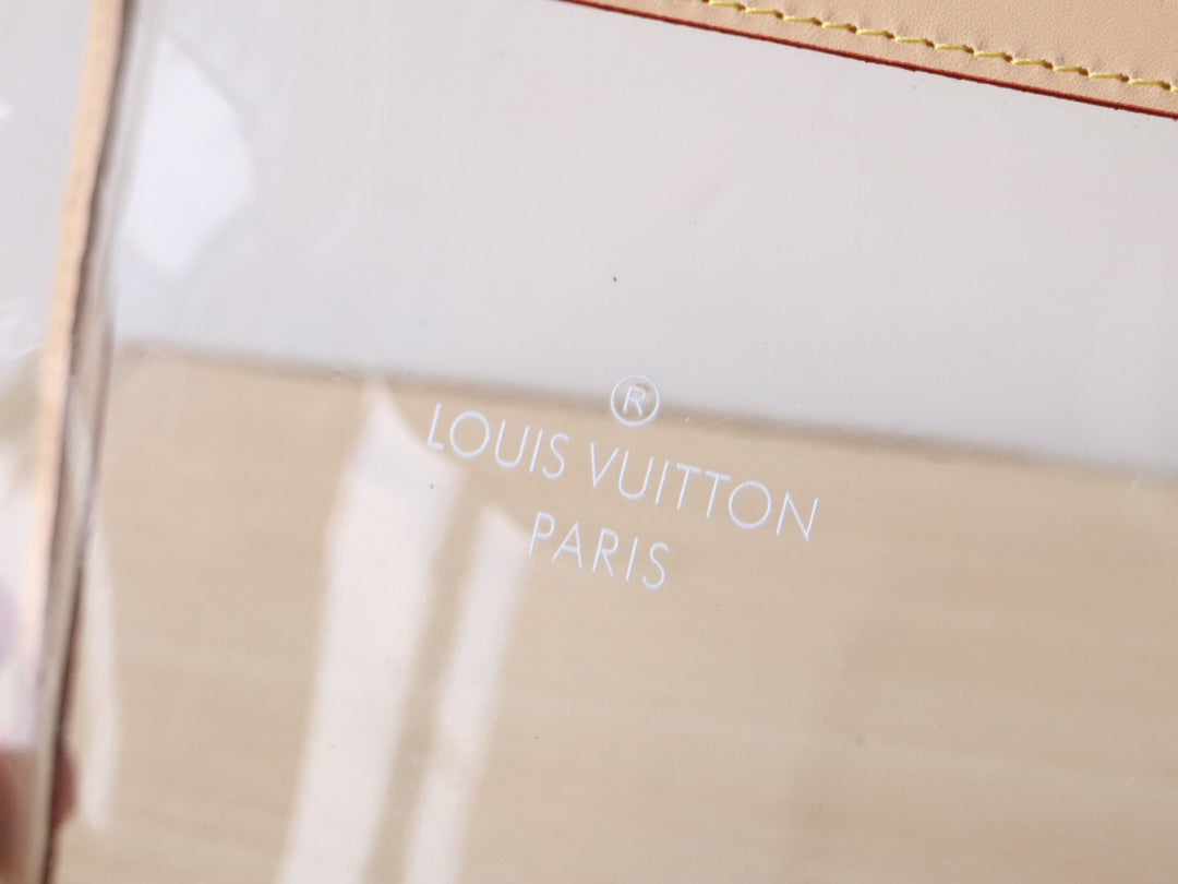 LV Trio Poche Toilette Beige Recycled Polyester & Cowhide