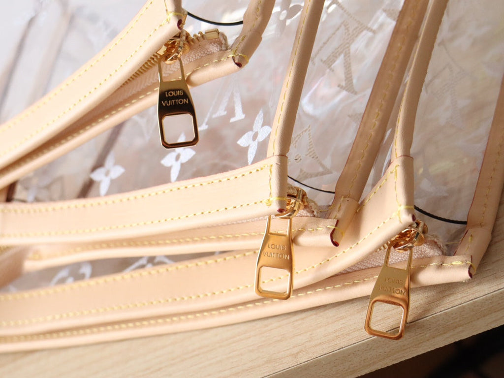 LV Trio Poche Toilette Beige Recycled Polyester & Cowhide