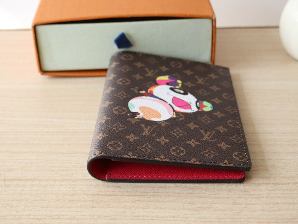 LV x TM M14164 Passport Cover with Panda Printed Brown Monogram Canvas