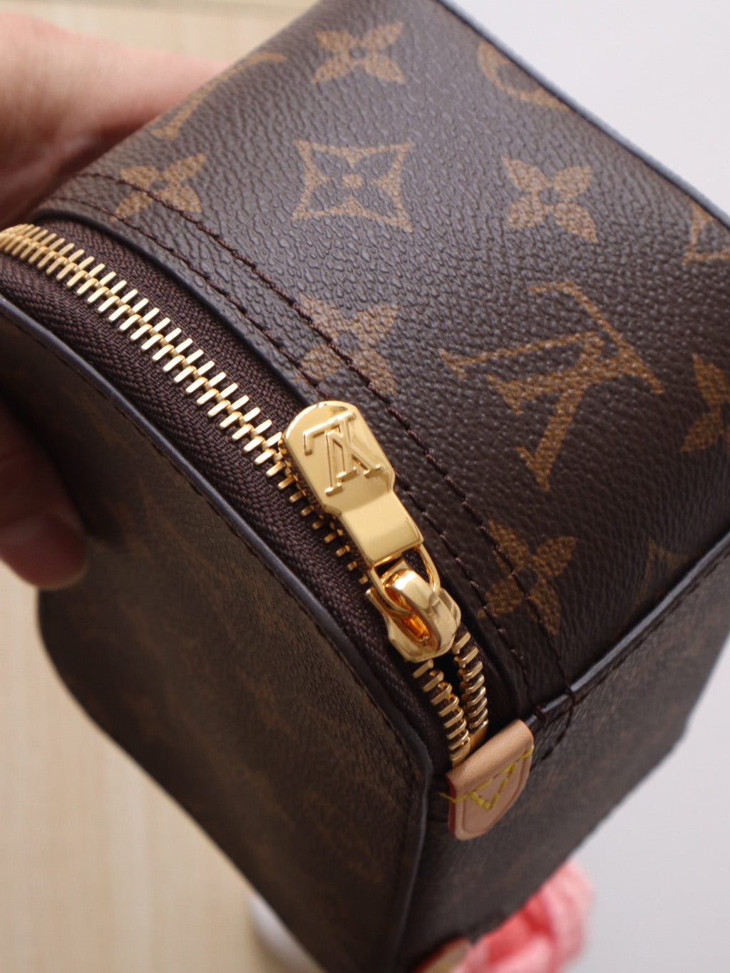 LV M43689 Packing Cube PM Brown Monogram Canvas & Cowhide