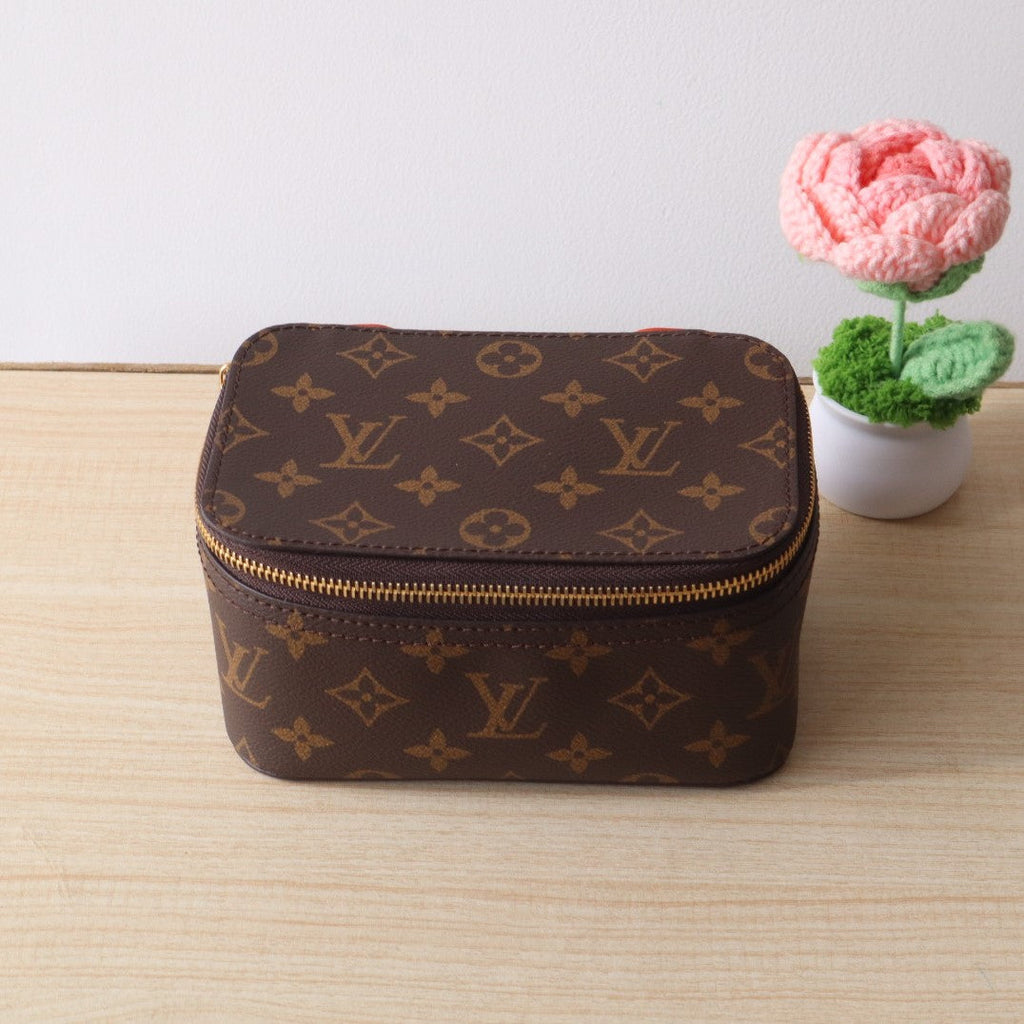 LV M43689 Packing Cube PM Brown Monogram Canvas & Cowhide