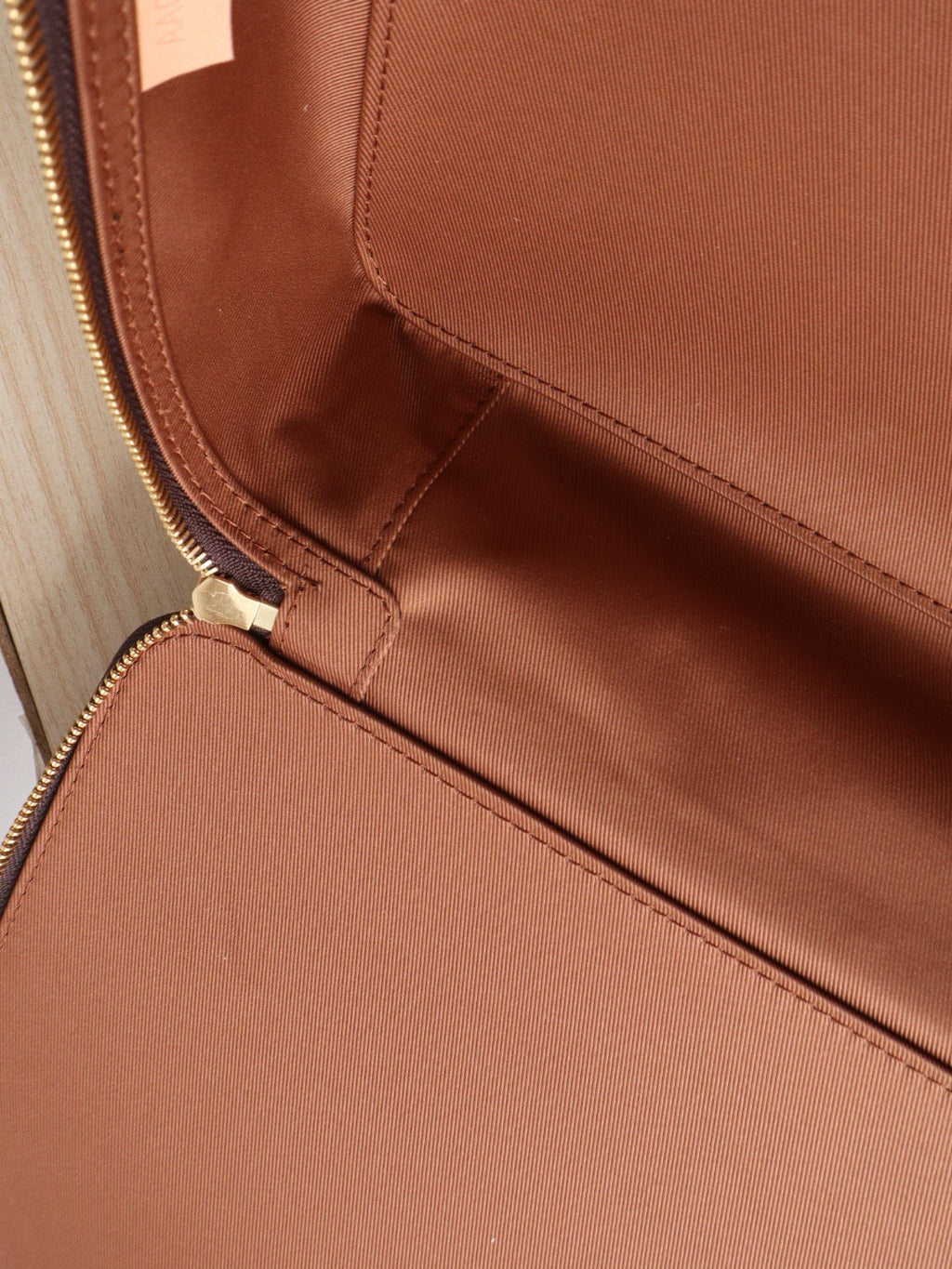 LV M43690 Packing Cube Brown Monogram Canvas & Cowhide